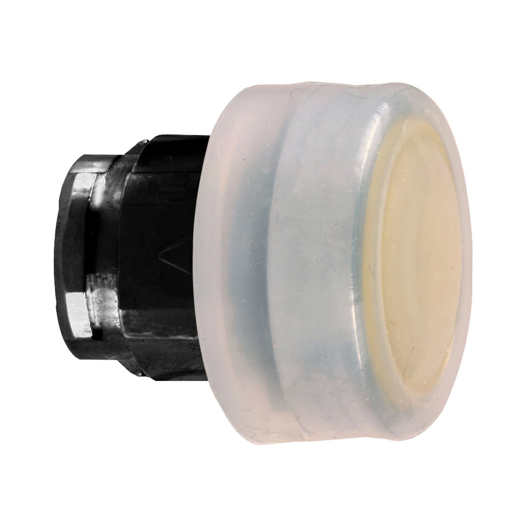 Schneider Electric ZB4BP587 Pushbutton, Front Element, Harmony XB4, Metal black, 22mm, orange, momentary, with protection cap, for insert label (img_001)