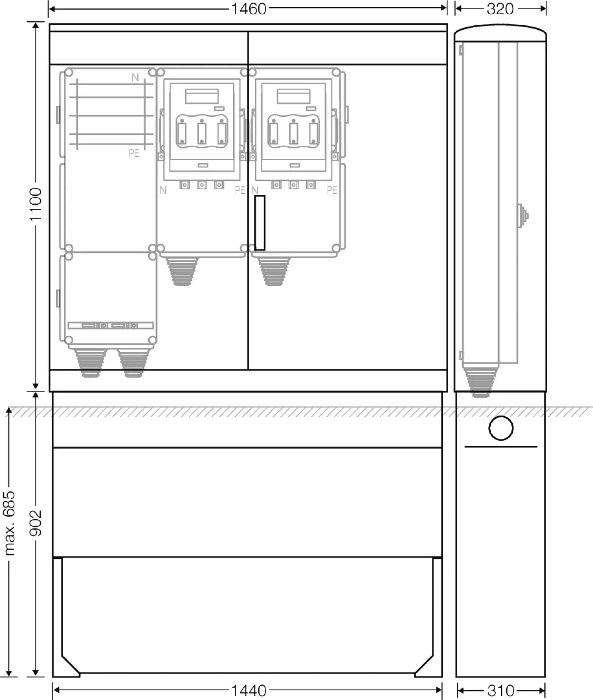 Hensel 65000167 Ladeverteiler für bis zu 2 Abgänge à 140kW Mi EV 140kW 2010 (img_003) Hensel 65000167 Ladeverteiler für bis zu 2 Abgänge à 140kW Mi EV 140kW 2010 (img_003)