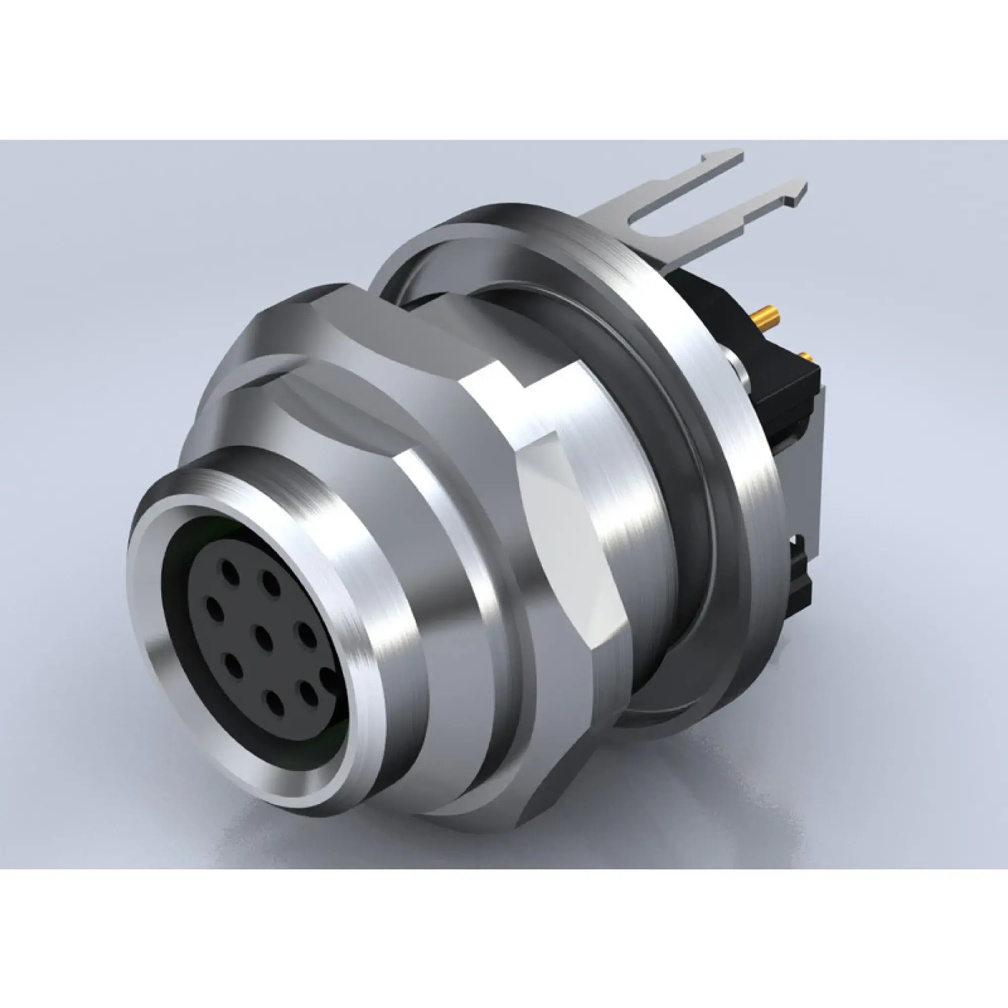 Weidmüller 2423400000 Circular plug connector, installation (PCB connection system), M8, Number of poles: 8, Rear panel mounting, M 12 (img_001)