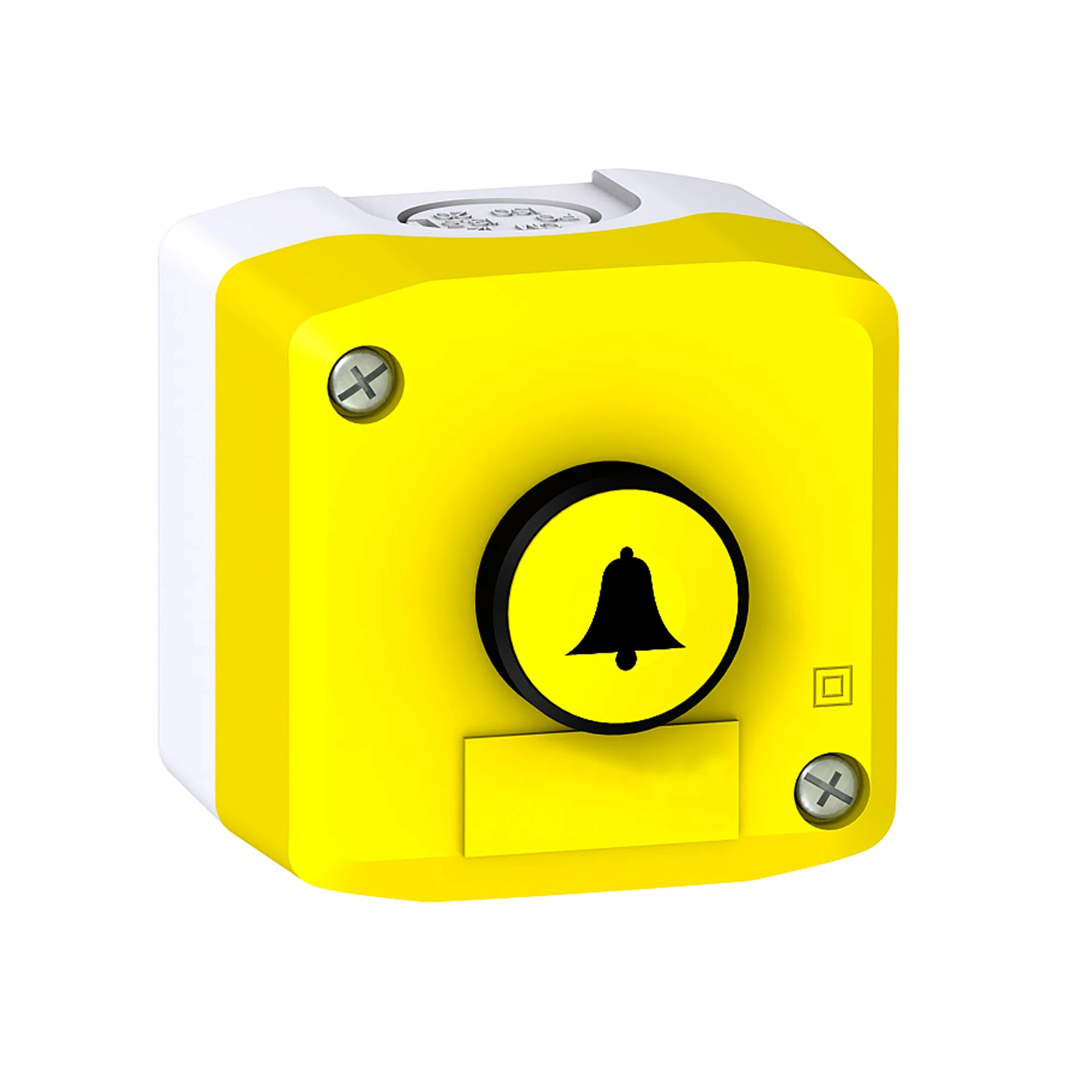 Schneider Electric XALFKA5511 Surface-mounted enclosure, Harmony XALF, plastic, light gray, yellow, 1 push-button, yellow, bell, 1S (img_001) Schneider Electric XALFKA5511 Surface-mounted enclosure, Harmony XALF, plastic, light gray, yellow, 1 push-button, yellow, bell, 1S (img_001)