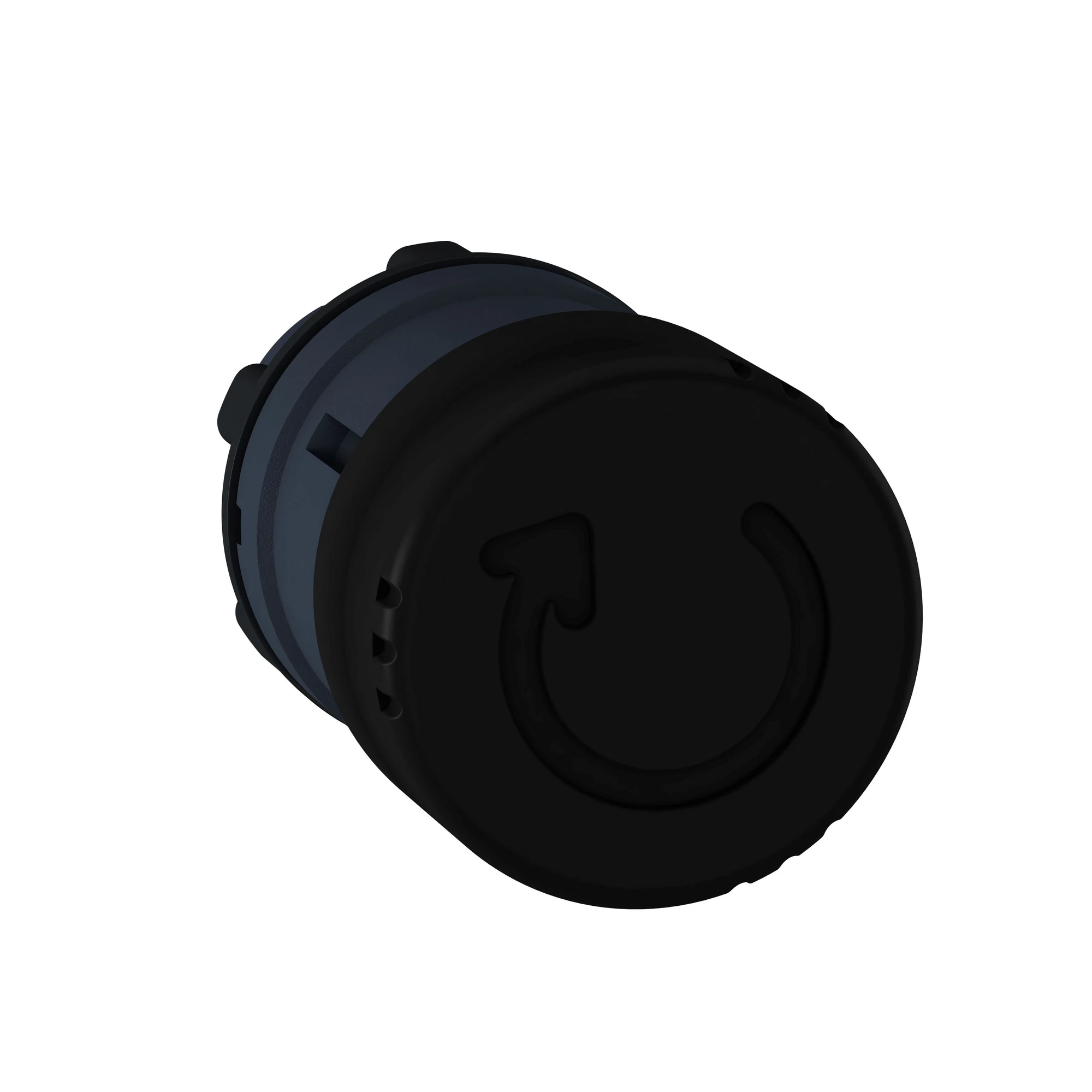 Schneider Electric ZB5AS42 Mushroom pushbutton, front element, Harmony XB5, plastic, 22mm, black, mushroom 30mm, twist release (img_001)