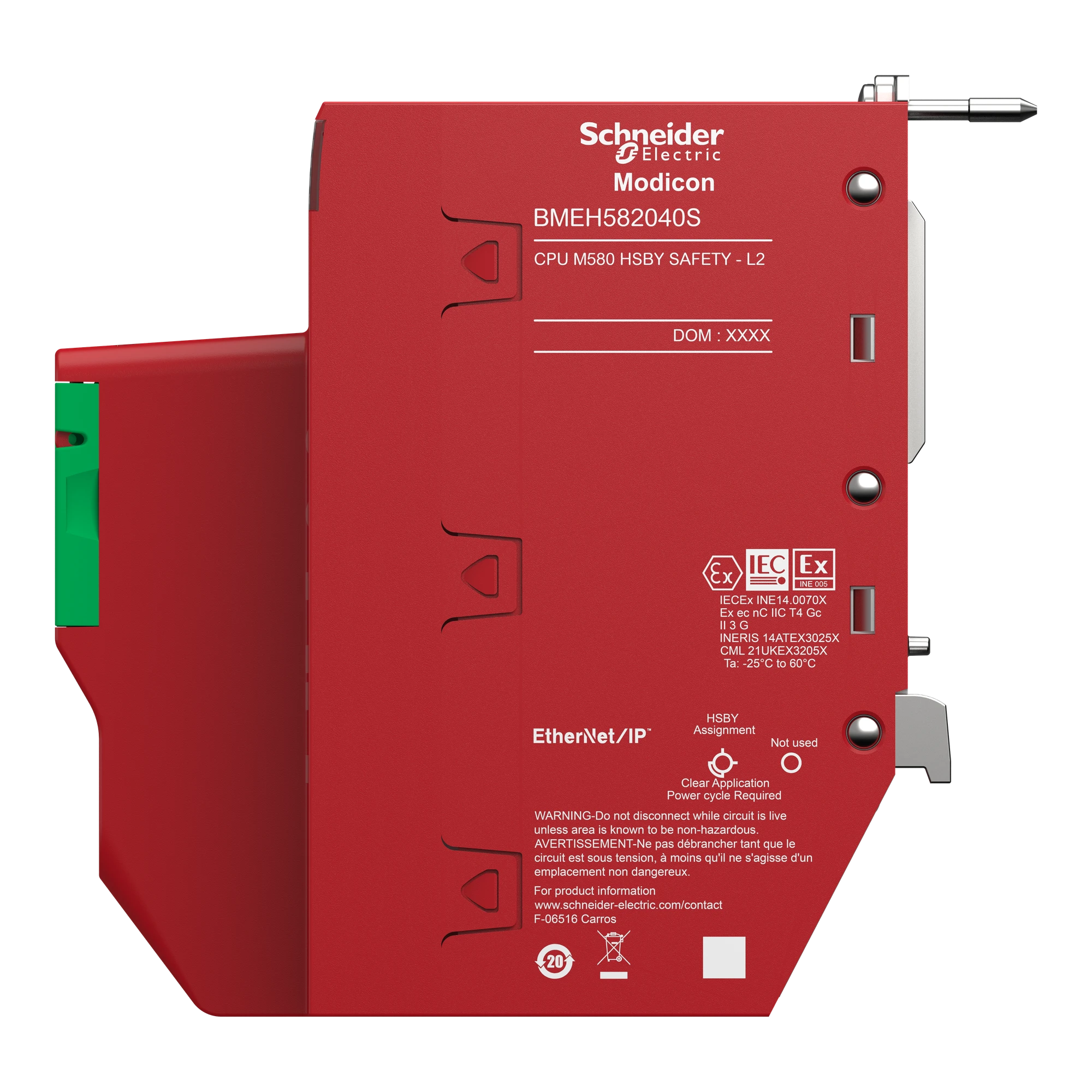 Schneider Electric BMEH582040S Modicon M580S HSBY-Safety CPU Module, 2040 Level 2 DIO + RIO, 8 MB, 61 Eth devices, 8 Remote I/O Racks (img_007) Schneider Electric BMEH582040S Modicon M580S HSBY-Safety CPU Module, 2040 Level 2 DIO + RIO, 8 MB, 61 Eth devices, 8 Remote I/O Racks (img_007)