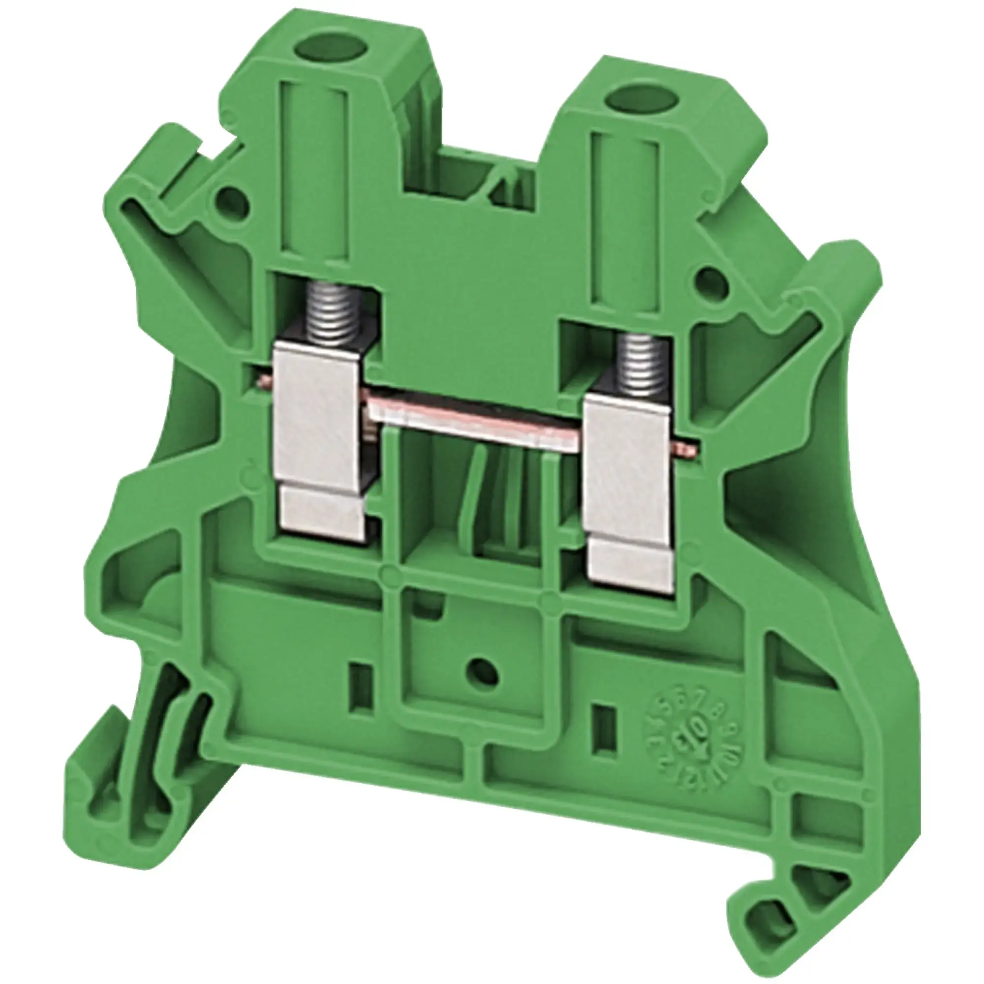 Schneider Electric NSYTRV42GN Linergy Terminal Block for Through, 4mm2, 32A, 1 Level, 1x1, Screw, Green (img_002)