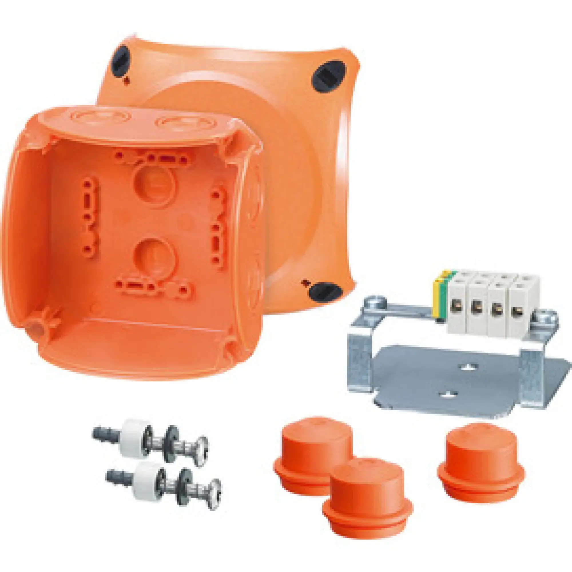 Hensel 62000180 Kabelabzweigkasten mit Funktionserhalt, 1,5 und 2,5 qmm, 5polig, Thermoplast FK 0402 (img_001)