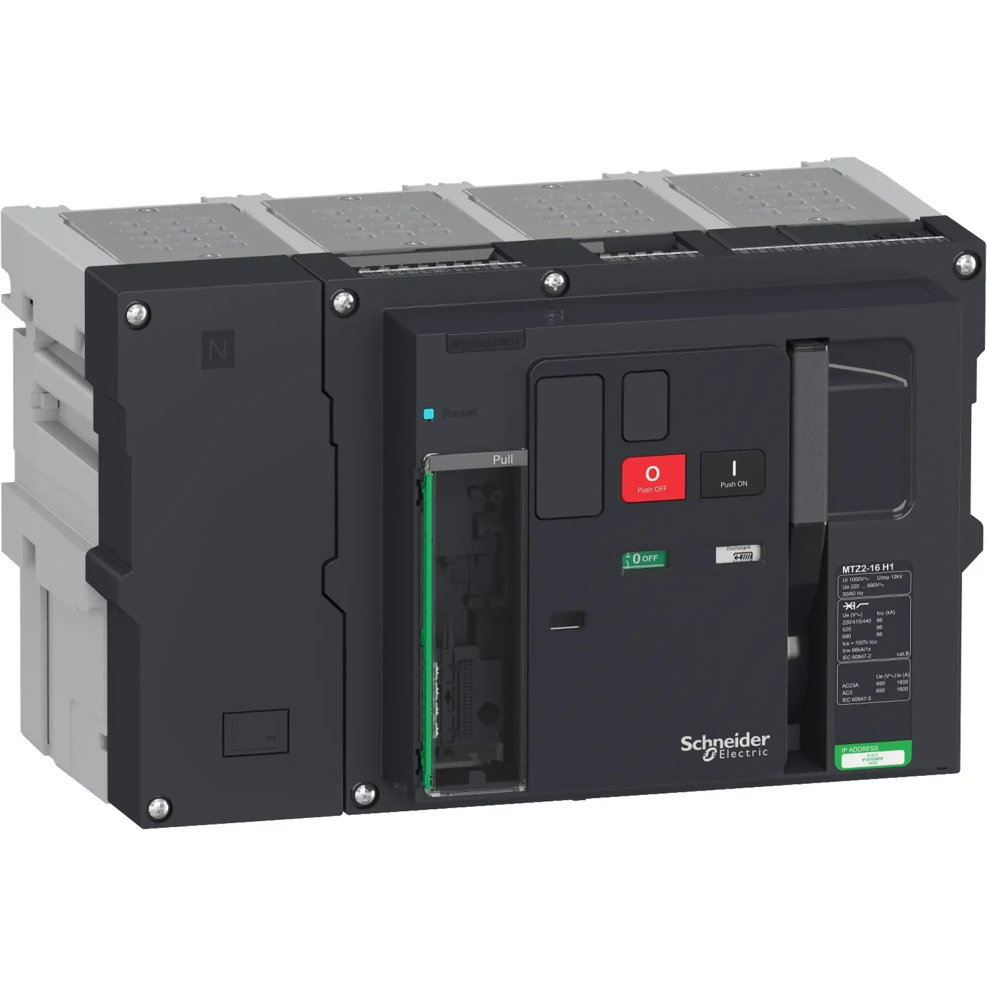 Schneider Electric LV848280 MasterPact MTZ2 1600A H1 Icu=66kA/440V 4P Fixed Mounted Circuit Breaker Plug-in Unit (img_002)