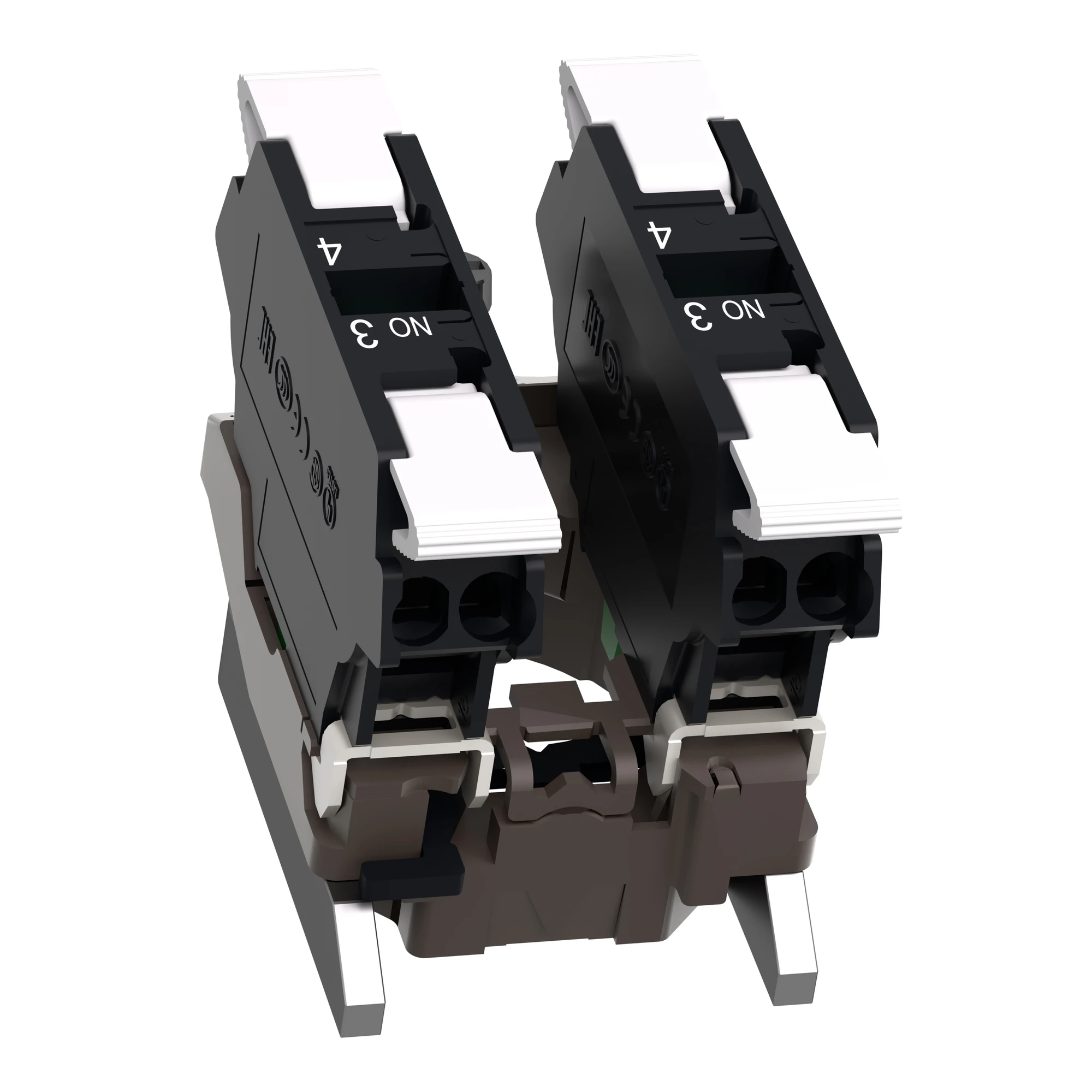 Schneider Electric ZB4BZ1035 Auxiliary contact block with mounting flange, Harmony XB4, metal, with mounting flange, 22mm, 30mm, 2S, Spring Clamp (img_007) Schneider Electric ZB4BZ1035 Auxiliary contact block with mounting flange, Harmony XB4, metal, with mounting flange, 22mm, 30mm, 2S, Spring Clamp (img_007)