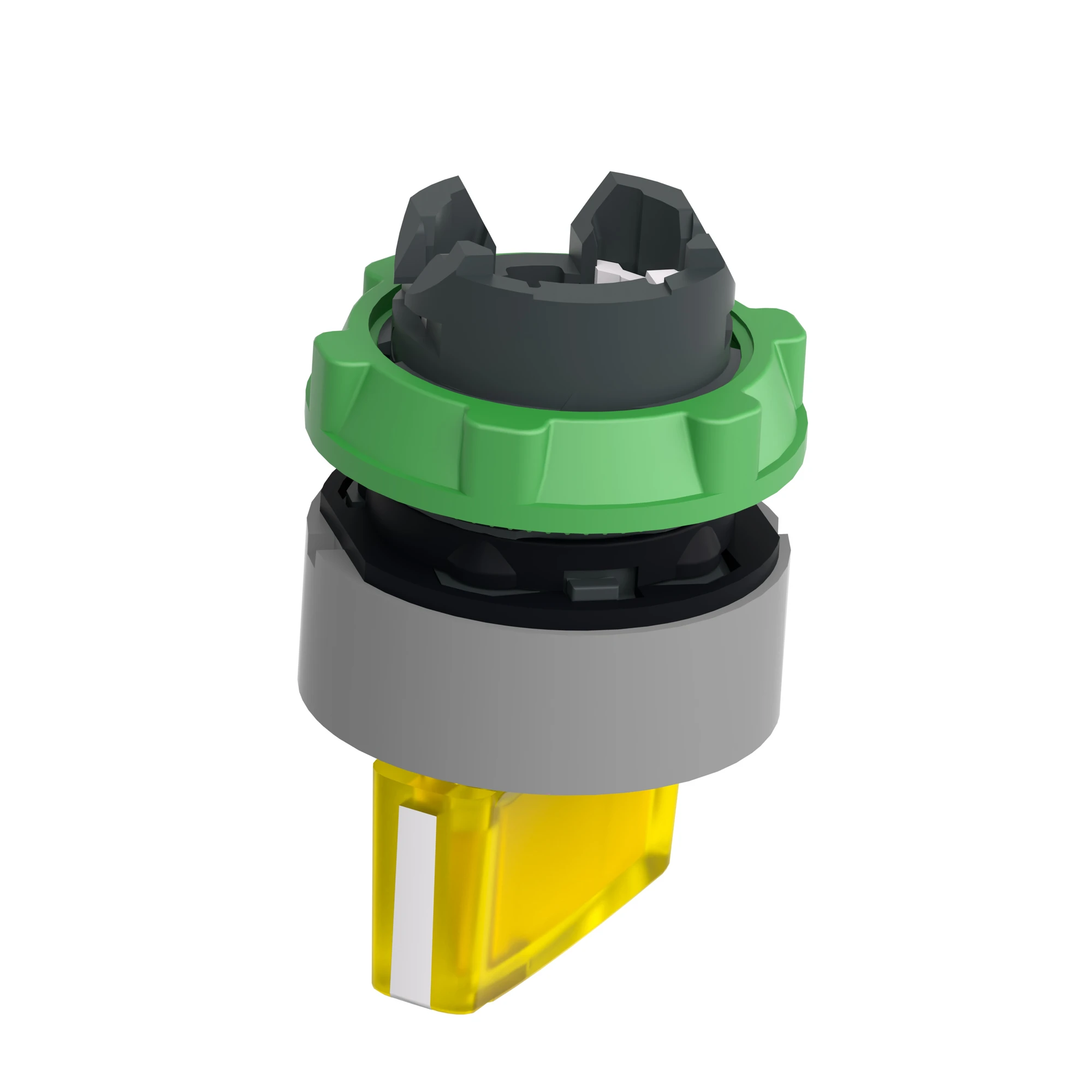 Schneider Electric ZB5AK1483C0 Illuminated Selector Switch, Front Element, Harmony XB5, Plastic, 22mm, Yellow, for Universal LED, 2 Positions, Momentary (img_008)