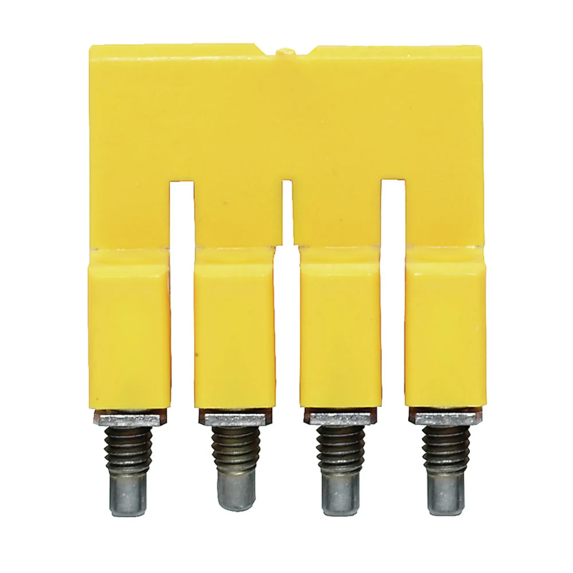 Weidmüller 1053860000 Cross-connector (terminal), when screwed in, yellow, 32 A, Number of poles: 4, Pitch in mm: 5.10, Insulated: Yes, Width: 7 mm (img_001) Weidmüller 1053860000 Cross-connector (terminal), when screwed in, yellow, 32 A, Number of poles: 4, Pitch in mm: 5.10, Insulated: Yes, Width: 7 mm (img_001)