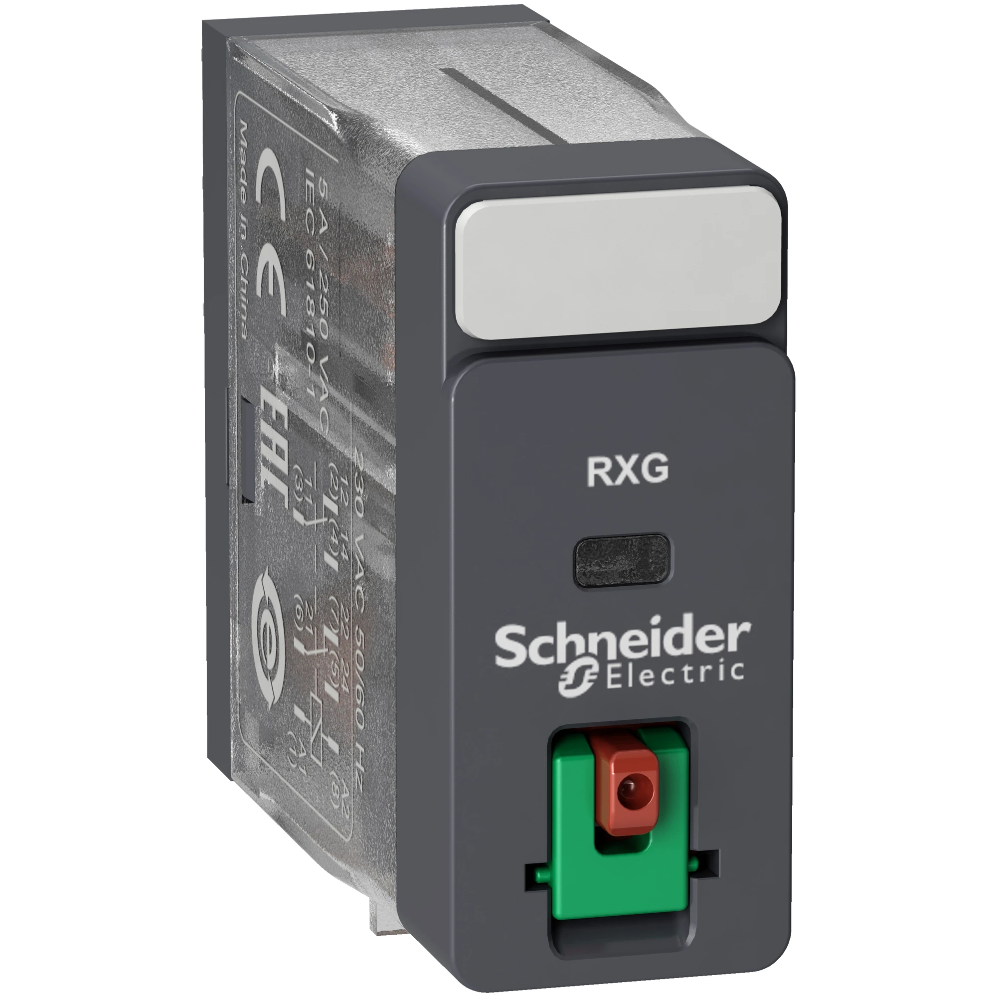Schneider Electric RXG21P7 Plug-in Interface Relay RXG, 2 C/O, 5 A, 230VAC, without LED, with test button (img_001) Schneider Electric RXG21P7 Plug-in Interface Relay RXG, 2 C/O, 5 A, 230VAC, without LED, with test button (img_001)