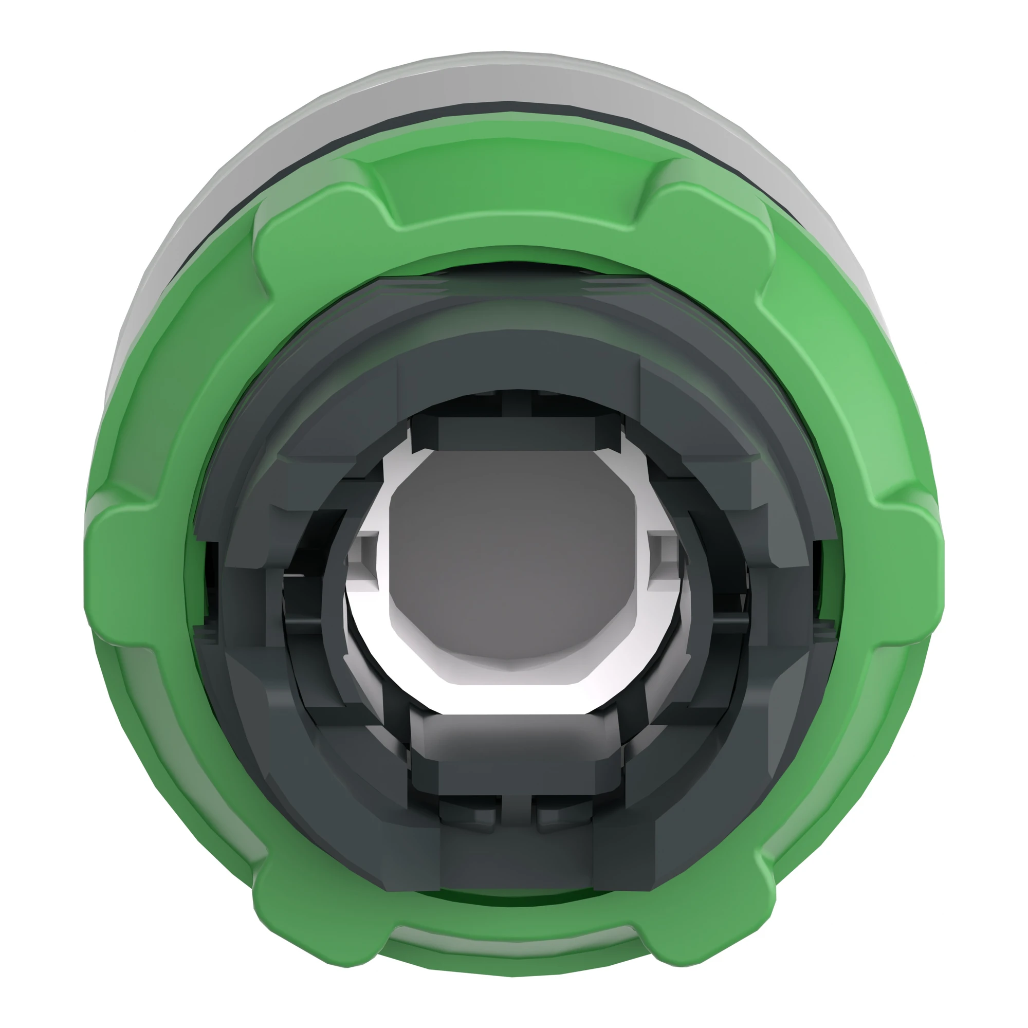 Schneider Electric ZB5AW333C0 Illuminated Push Button, Front Element, Harmony XB5, Plastic, 22mm, Light Grey, Green, for Universal LED (img_002)