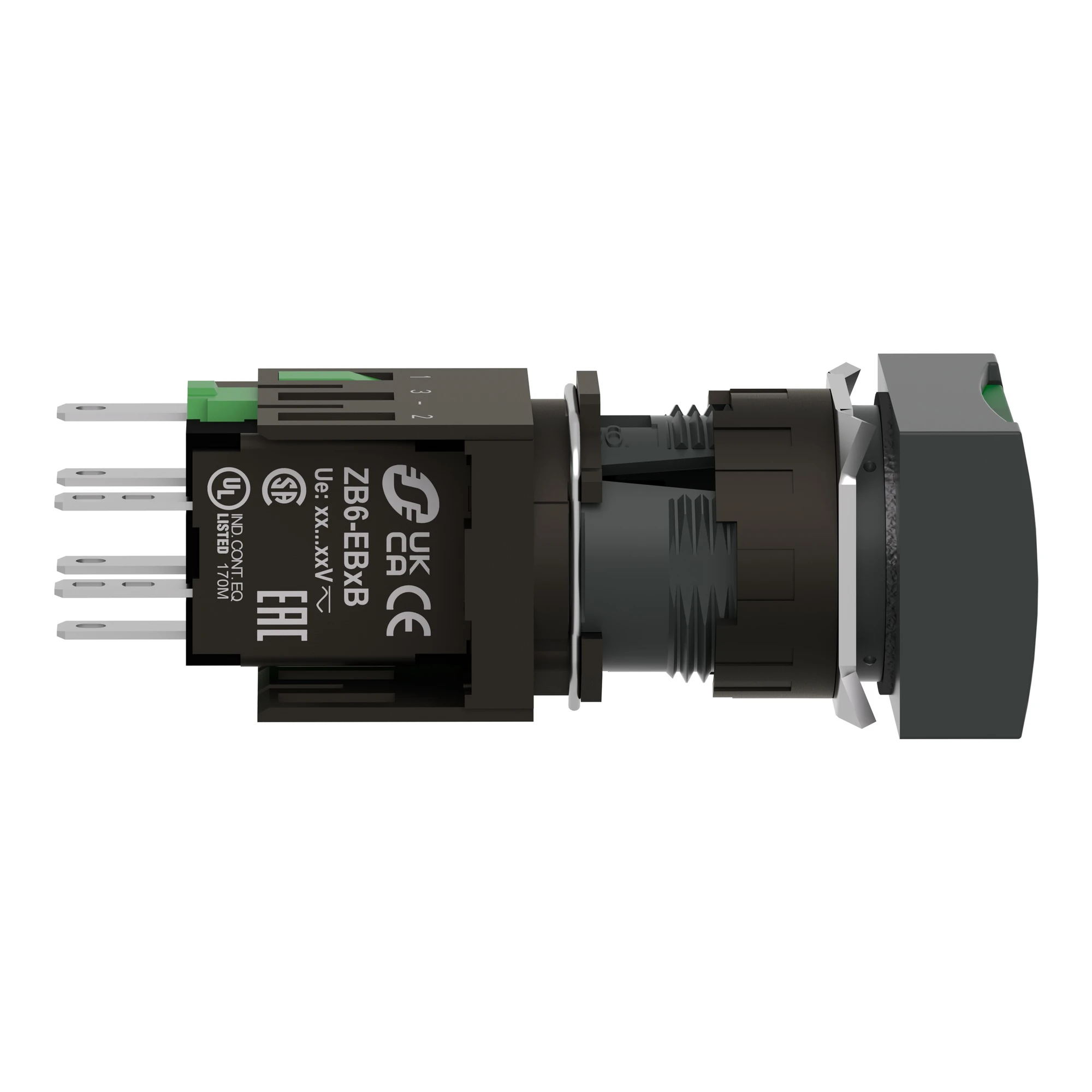 Schneider Electric XB6DW3B1B Illuminated push-button, green Ø 16, flat, without latching, 24 V, 1NO (img_002) Schneider Electric XB6DW3B1B Illuminated push-button, green Ø 16, flat, without latching, 24 V, 1NO (img_002)