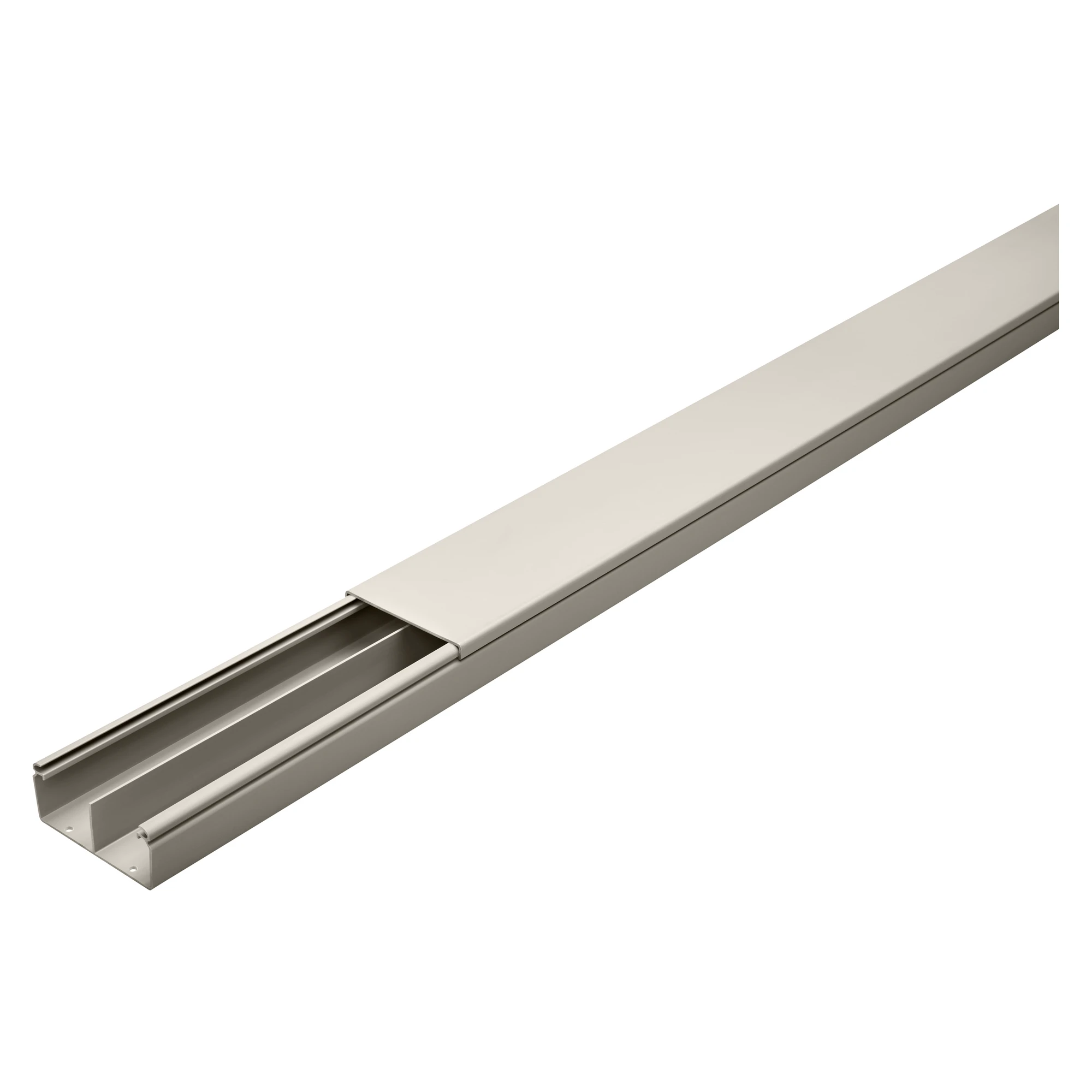 GEWISS NP44058 NF - PVC SILL-TYPE TRUNKING - DOUBLE - WITH COVER - LENGHT 2M - 40x90 - GREY RAL7035 (img_001)