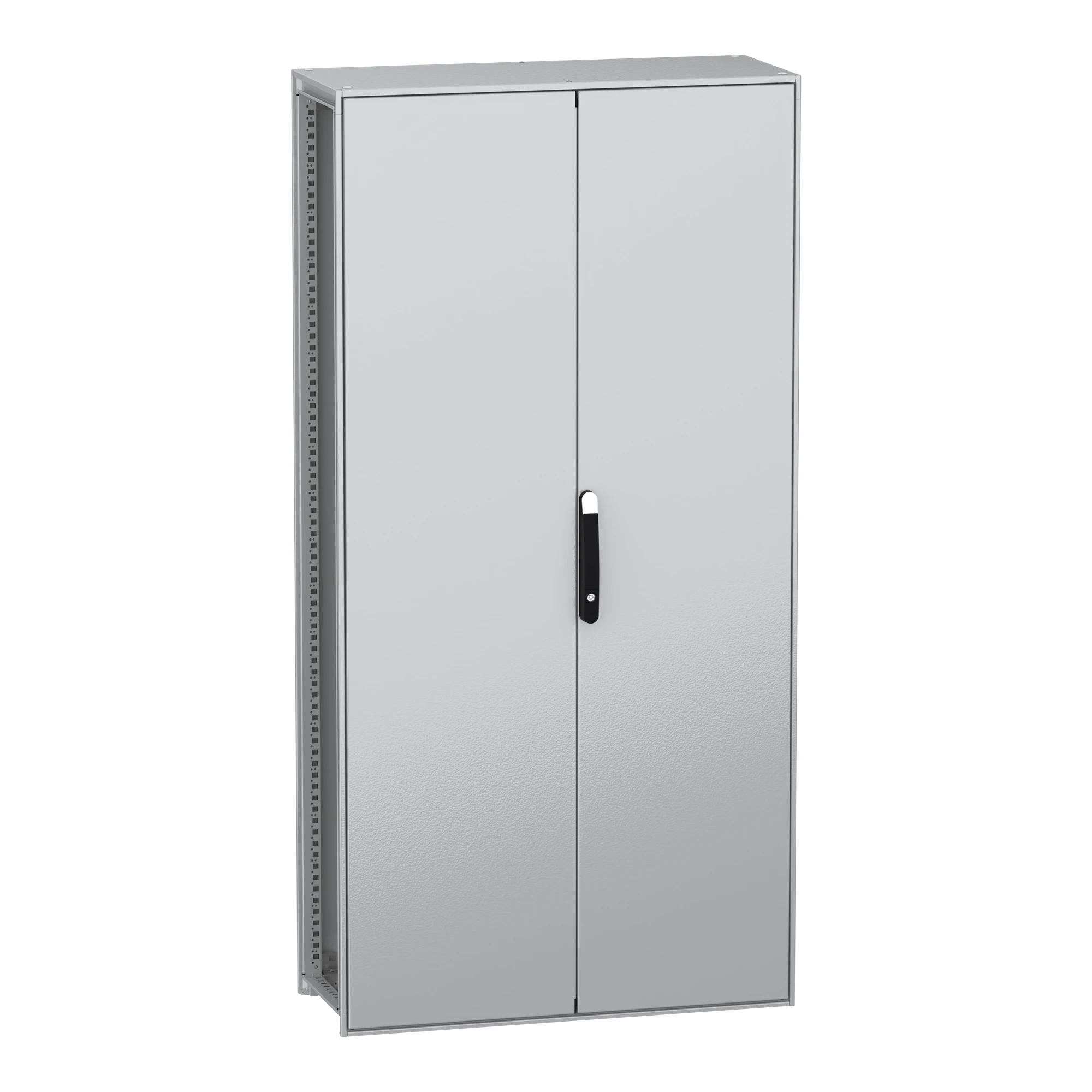 Schneider Electric NSYSFN2010402D Floor-standing enclosure, PanelSeT SFN, made from decarbonized steel, without mounting plate, assembled, 2000x1000x400mm, 2 doors, IP55 (img_001)