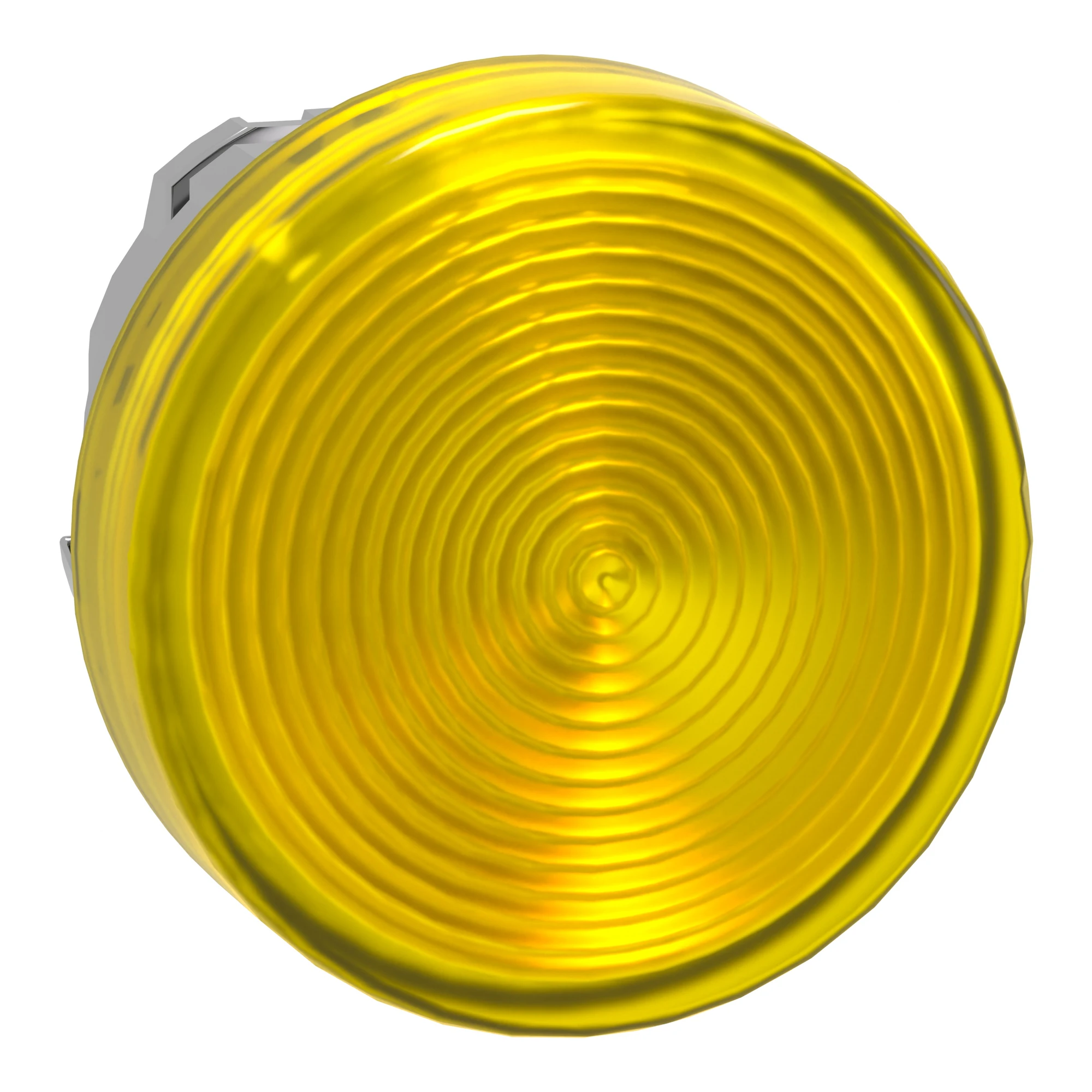 Schneider Electric ZB4BV083S Pilot light, front element, Harmony XB4, metal, 22mm, yellow, for universal LED, ribbed dome (img_001)