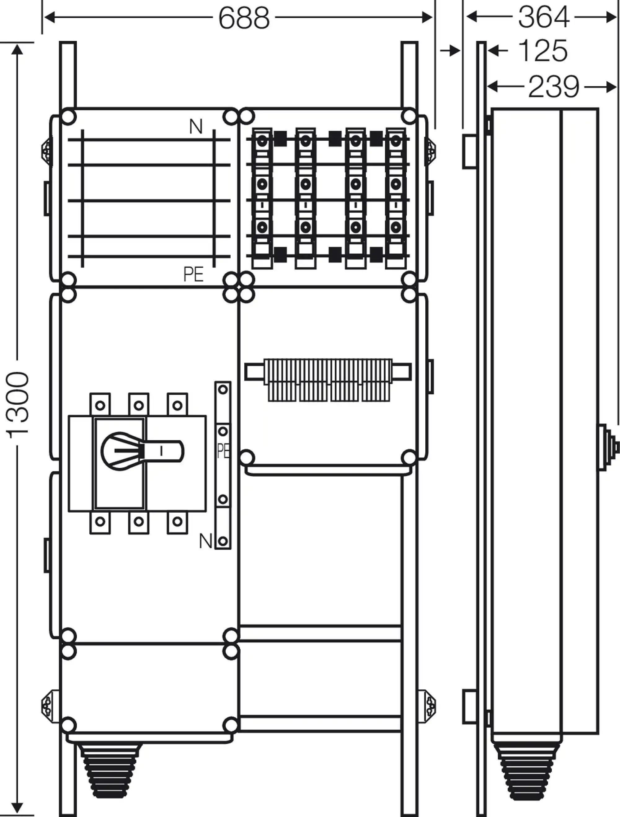 Hensel 65000131 Ladeverteiler für bis zu 4 Ladepunkte à 22kW Mi EV 22kW 4000 (img_003)
