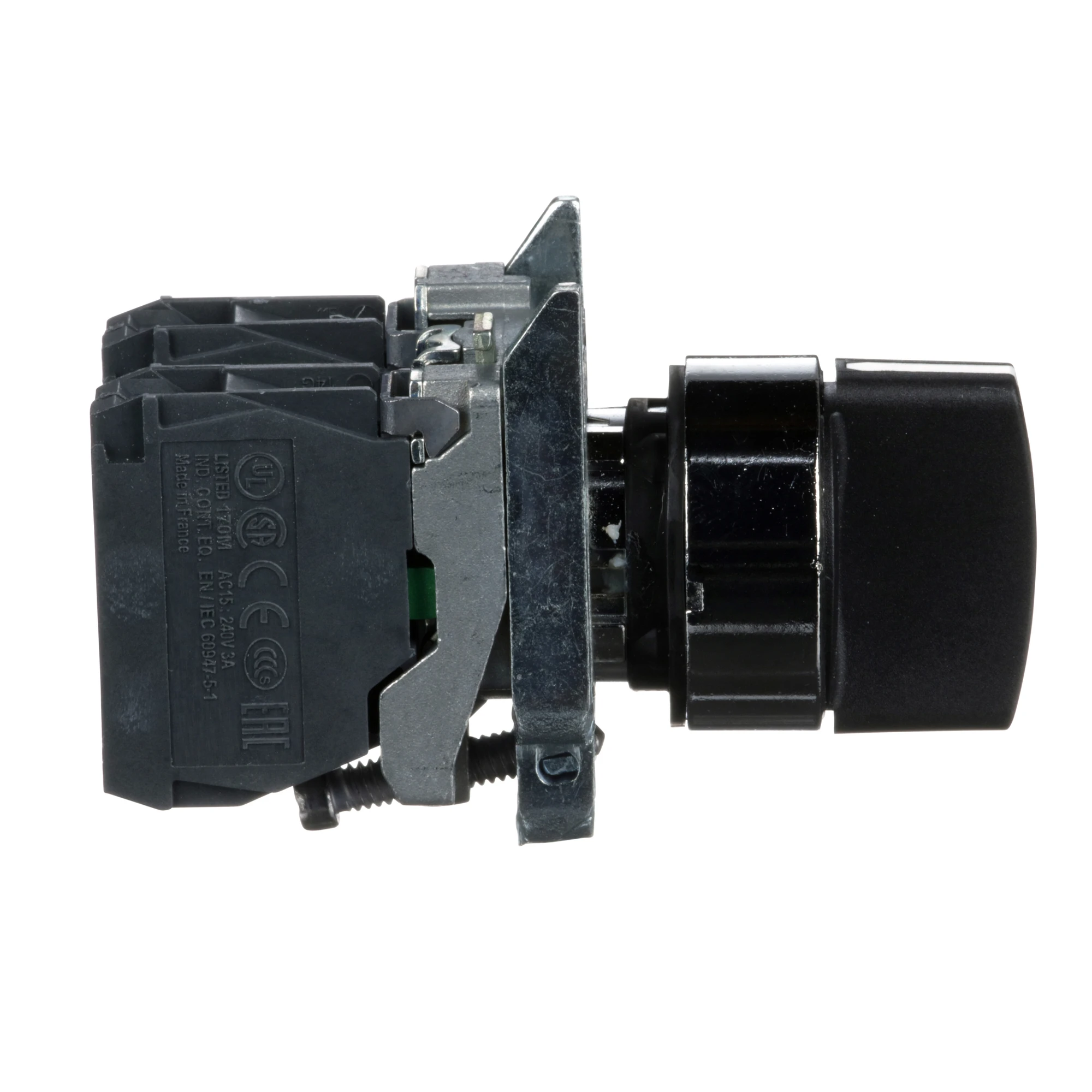 Schneider Electric XB4BD53 Selector Switch, Harmony XB4, Metal, 22mm, 3 Positions, Center Latched, Left Right Momentary, 2NO (img_002)