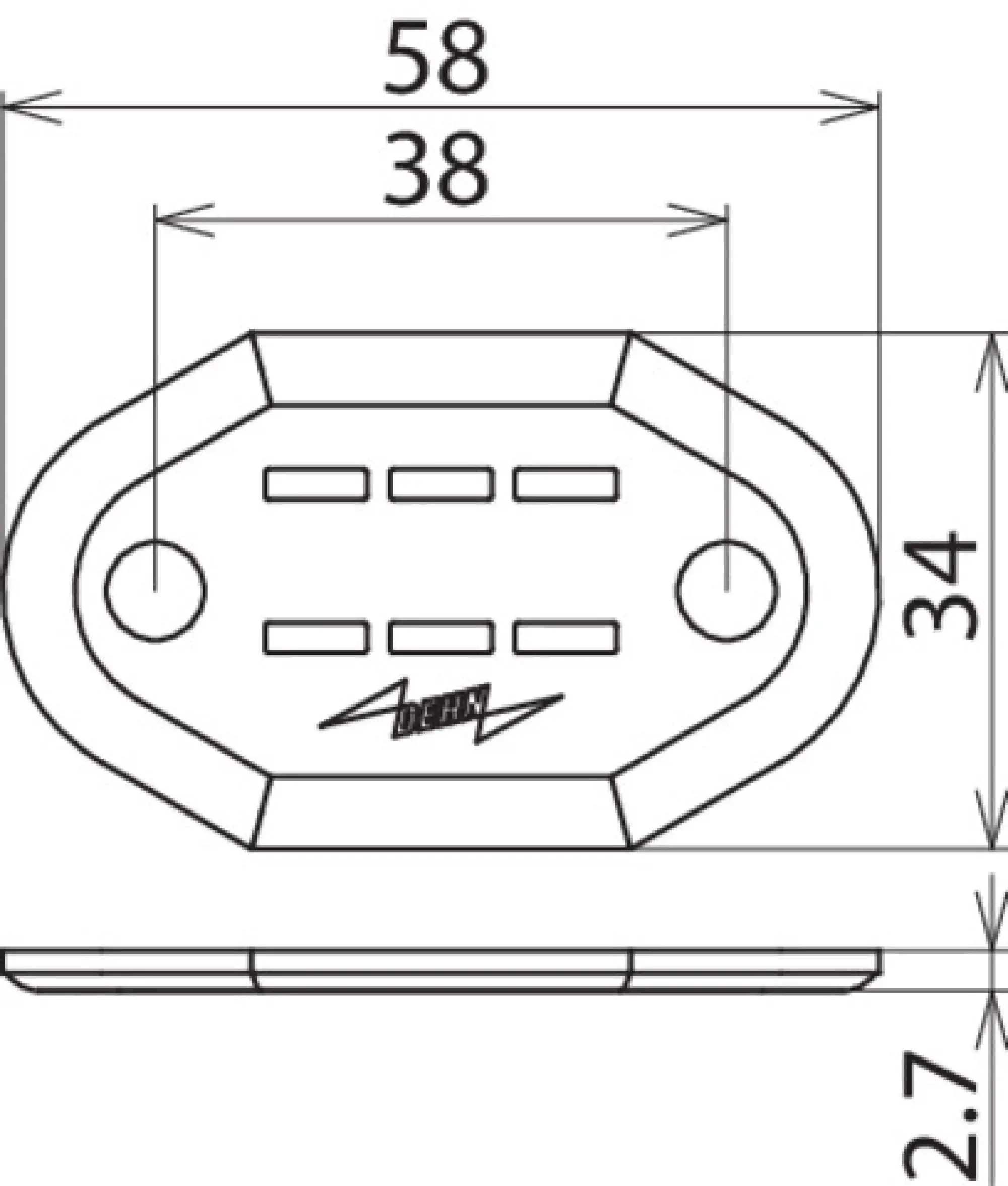 Dehn 490100 Number plate with slot (img_004)