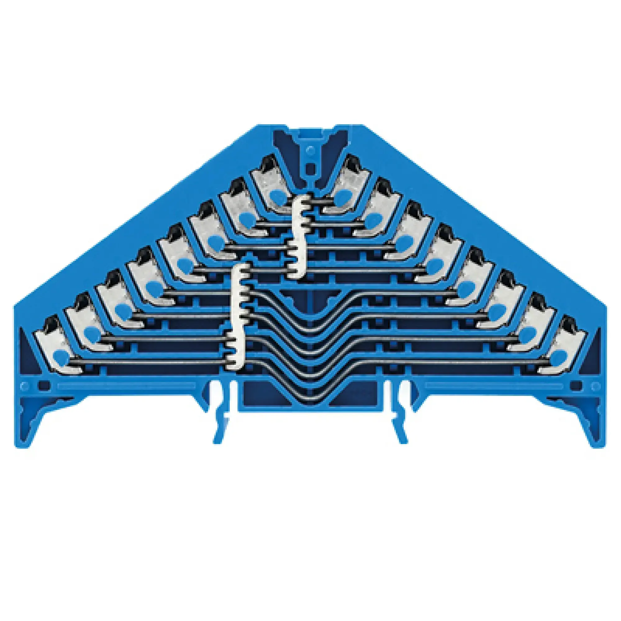 Weidmüller 1267880000 Potential distributor terminal, PUSH IN, blue, 1.5 mm², 17.5 A, 250 V, Number of connections: 32, Number of levels: 8, TS 35 x 7.5, V-0, Polycarbonate (img_001) Weidmüller 1267880000 Potential distributor terminal, PUSH IN, blue, 1.5 mm², 17.5 A, 250 V, Number of connections: 32, Number of levels: 8, TS 35 x 7.5, V-0, Polycarbonate (img_001)