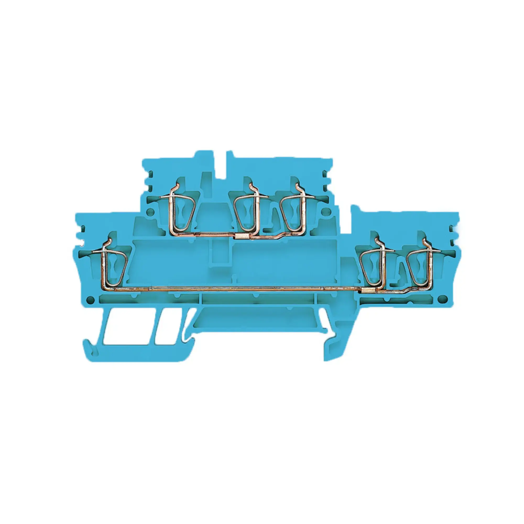 Weidmüller 1924500000 Multi-tier modular terminal, Tension-clamp connection, blue, 2.5 mm², 800 V, 800 V, Number of connections: 6, Number of levels: 2, TS 35, V-0, Wemid (img_001)