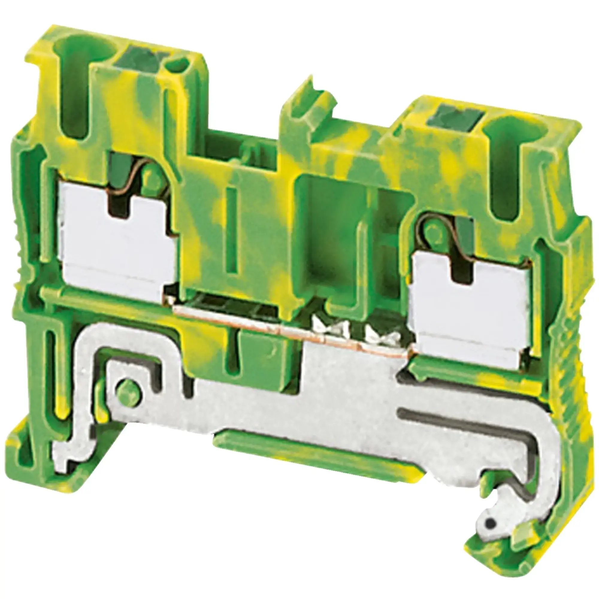 Schneider Electric NSYTRP22PE TERMINAL BLOCK, PROTECTIVE EARTH, 2 POINTS, 2.5MM², GREEN YELLOW (img_002)