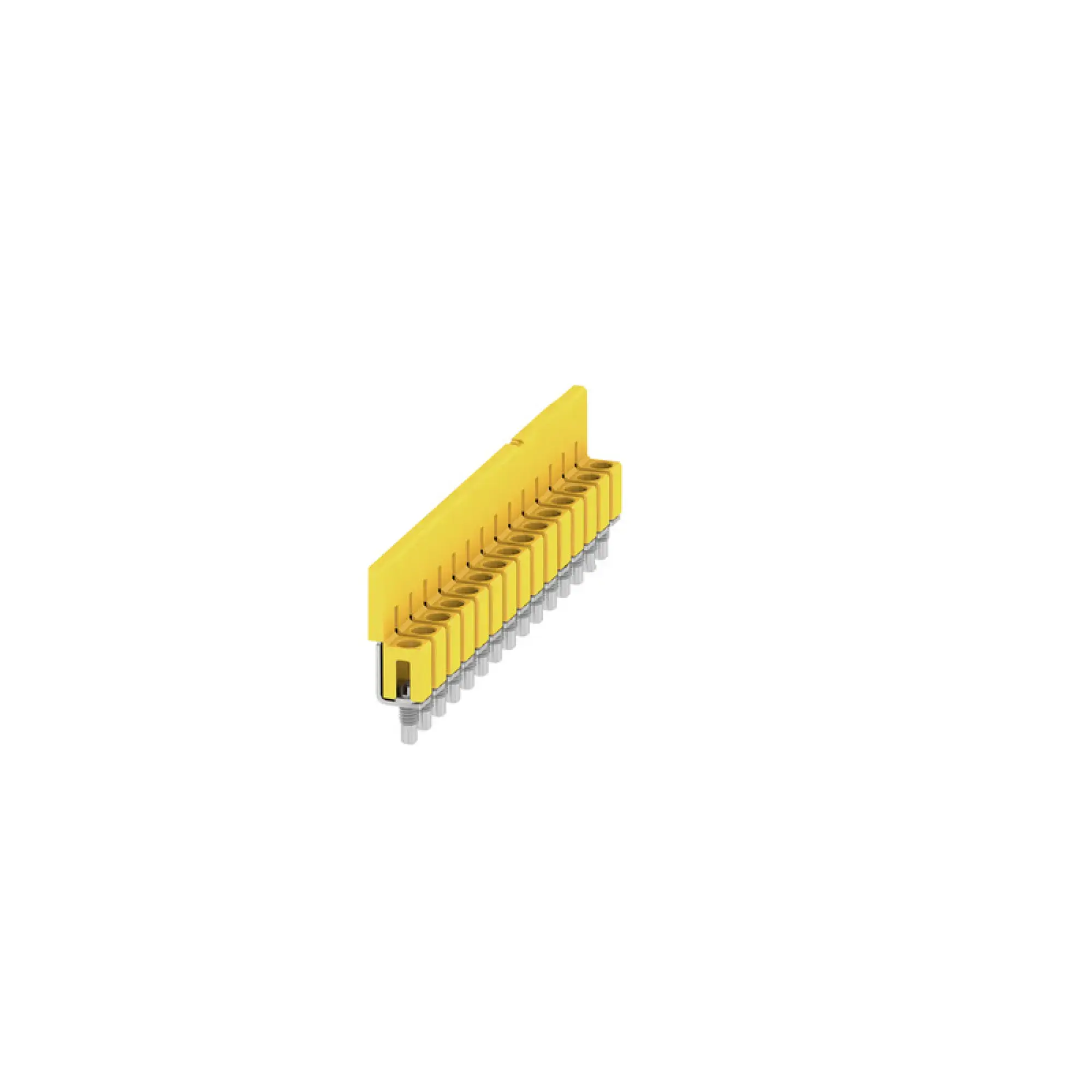 Weidmüller 1059660000 Cross-connector (terminal), when screwed in, yellow, 32 A, Number of poles: 15, Pitch in mm: 5.10, Insulated: Yes, Width: 7 mm (img_001)