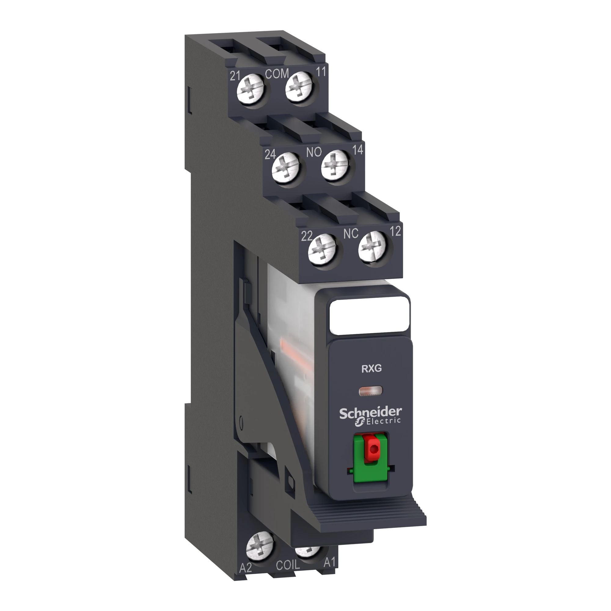 Schneider Electric RXG21P7PV Interface relay 2CO 5A 230VAC Test button Socket Bracket Varistor+LED mounted (img_001)