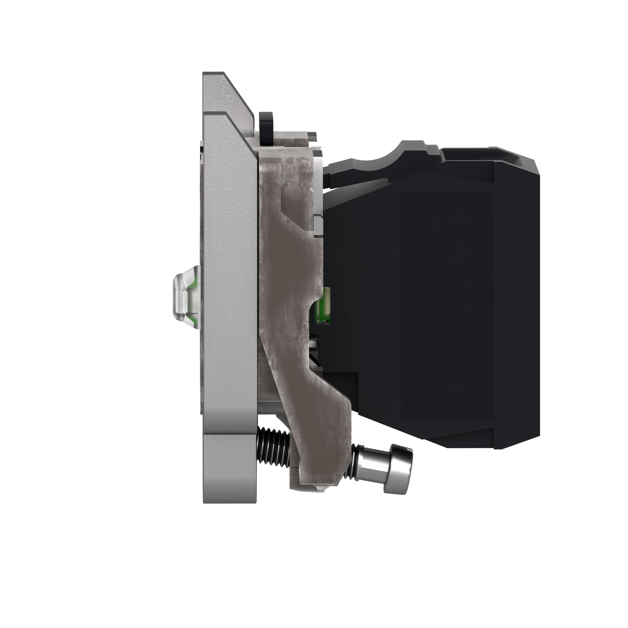 Schneider Electric ZB4BVB1 Lamp socket with mounting flange, Harmony XB4, metal, white, universal LED, screw clamp, 24V ACDC (img_008)