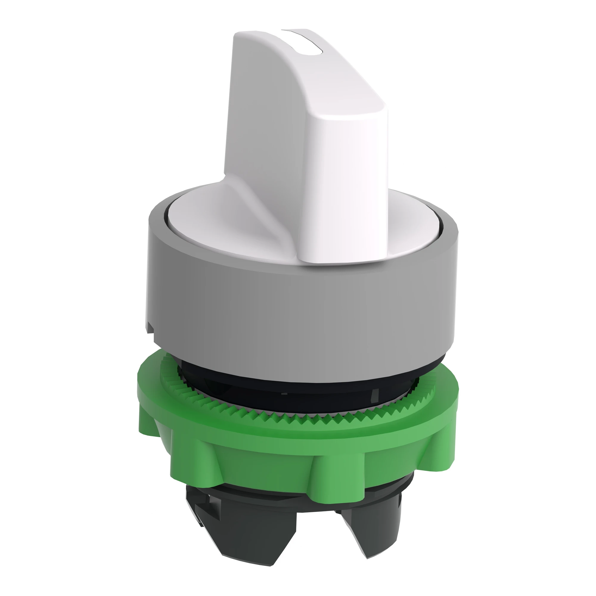 Schneider Electric ZB5AD301C0 Selector switch, front element, Harmony XB5, plastic, 22mm, light grey, white, 3 positions, latching (img_004)