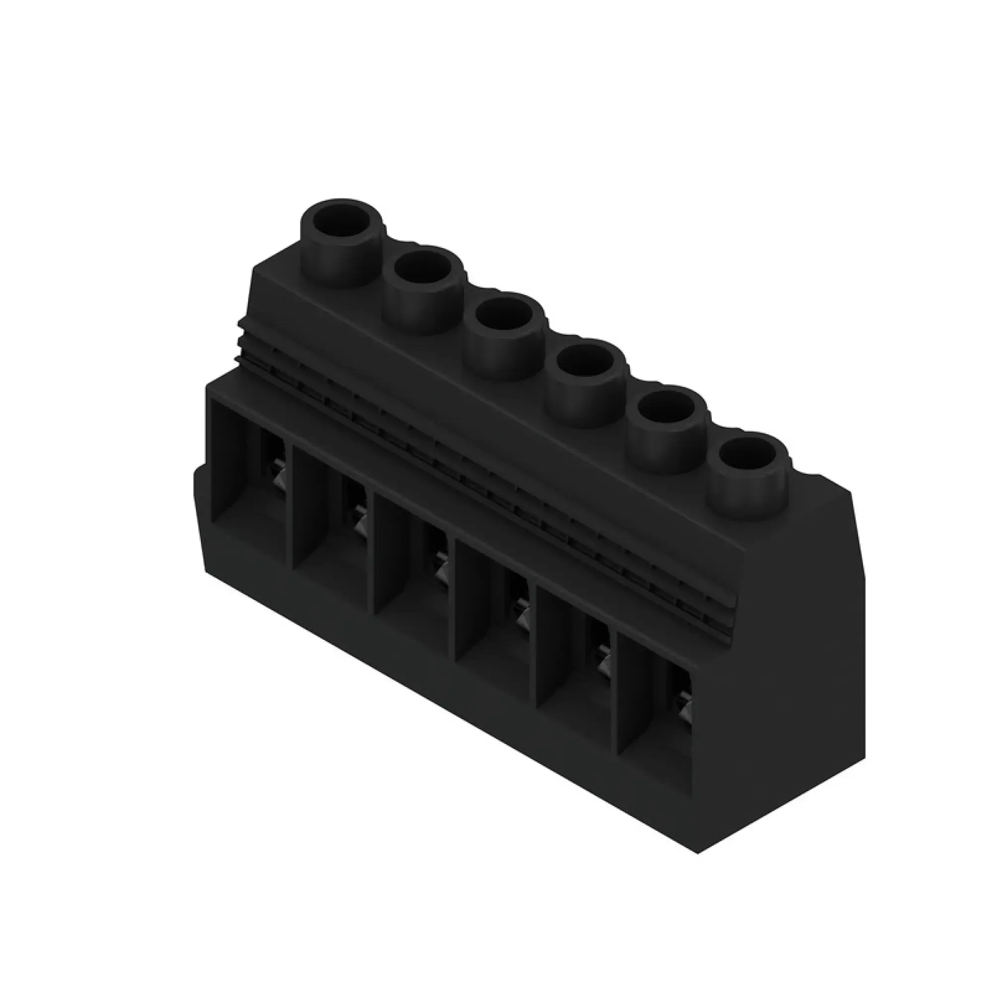 Weidmüller 1386480000 PCB terminal, 1000 V, 150 A, Pitch in mm: 15.00, 50 mm², Number of poles: 6, Clamping yoke connection, THT solder connection, 90°, Box (img_001) Weidmüller 1386480000 PCB terminal, 1000 V, 150 A, Pitch in mm: 15.00, 50 mm², Number of poles: 6, Clamping yoke connection, THT solder connection, 90°, Box (img_001)