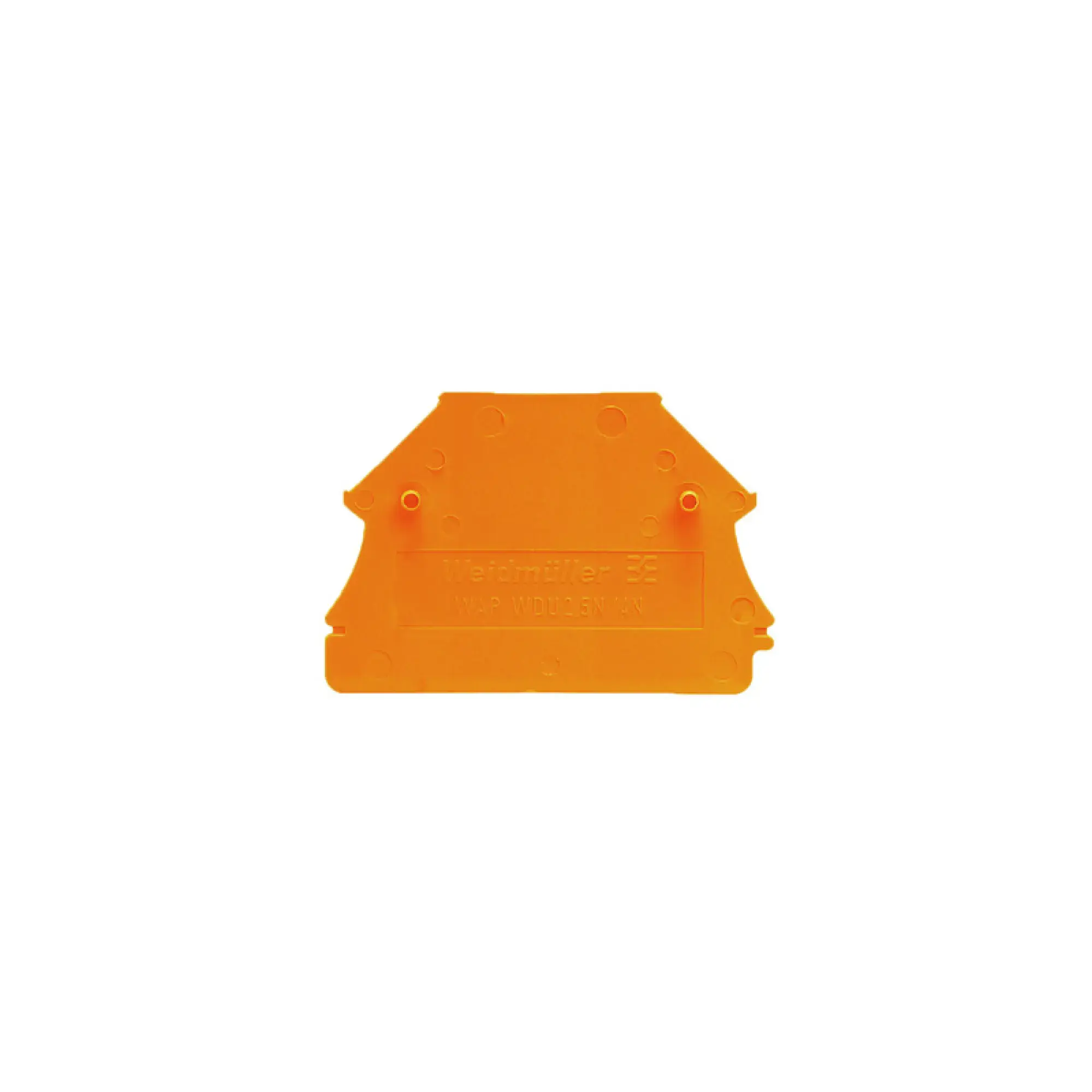 Weidmüller 1060060000 End plate (terminals), orange, Height: 44 mm, Width: 1.5 mm, V-0, Wemid (img_001) Weidmüller 1060060000 End plate (terminals), orange, Height: 44 mm, Width: 1.5 mm, V-0, Wemid (img_001)