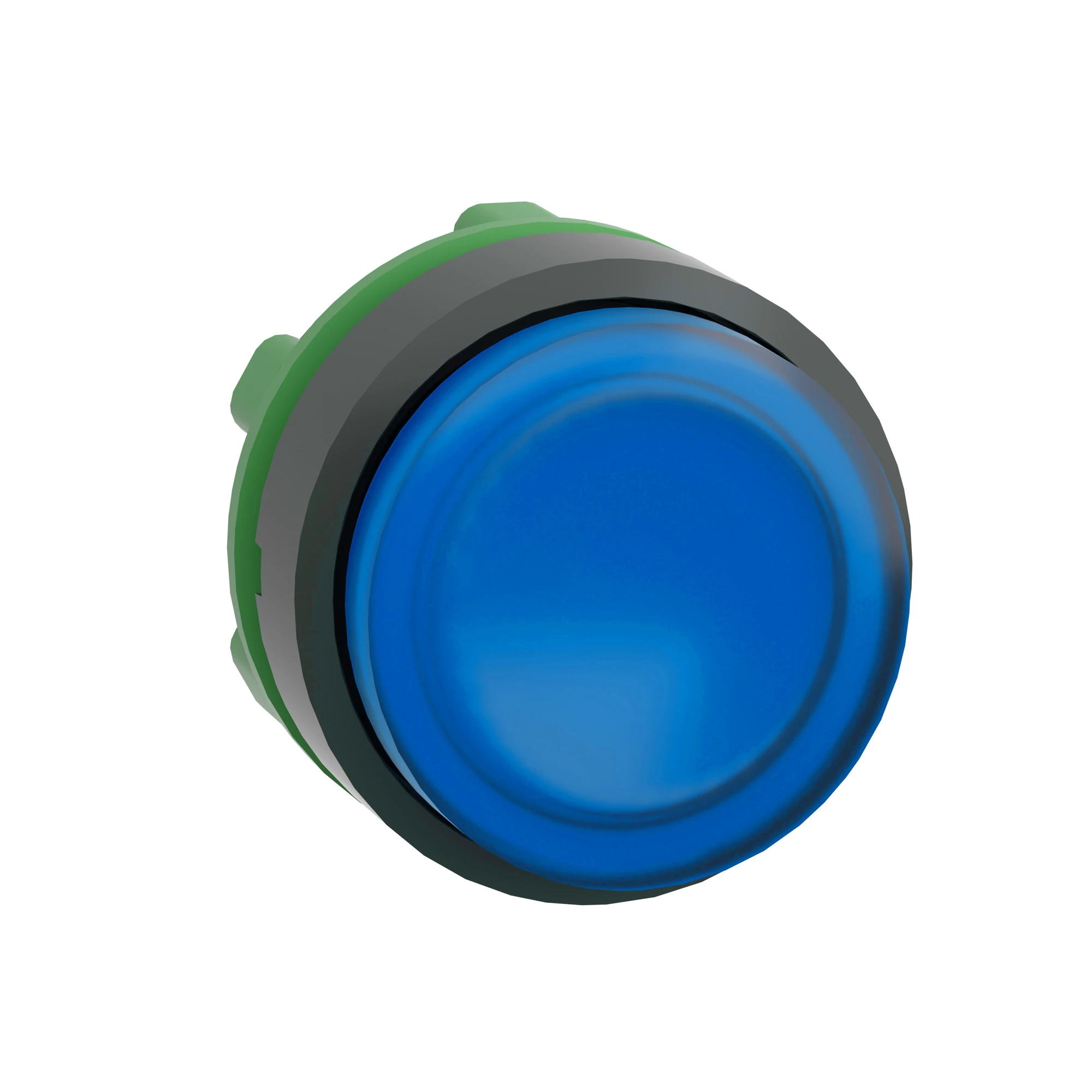 Schneider Electric ZB5AW163 Illuminated pushbutton, front element, Harmony XB5, plastic, 22mm, blue, projecting, for universal LED (img_003)