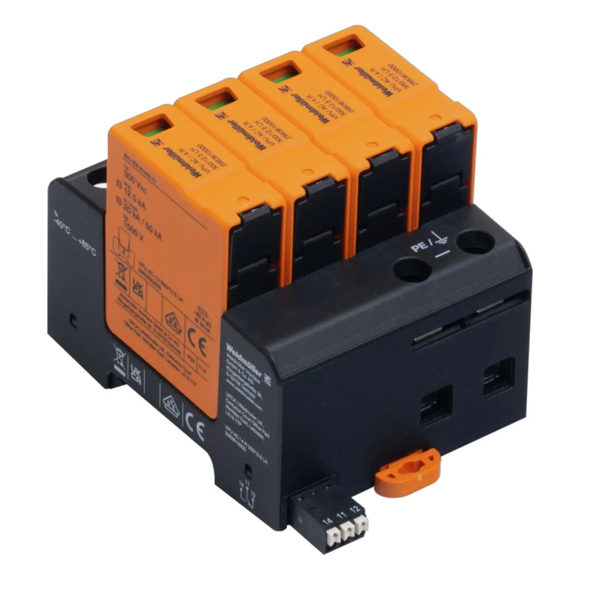 Weidmüller 2983610000 Surge voltage arrester (power supply systems), Surge protection, with remote contact, Type I, Low voltage network: TN-C-S, TN-S, AC, 230 V (img_001) Weidmüller 2983610000 Surge voltage arrester (power supply systems), Surge protection, with remote contact, Type I, Low voltage network: TN-C-S, TN-S, AC, 230 V (img_001)