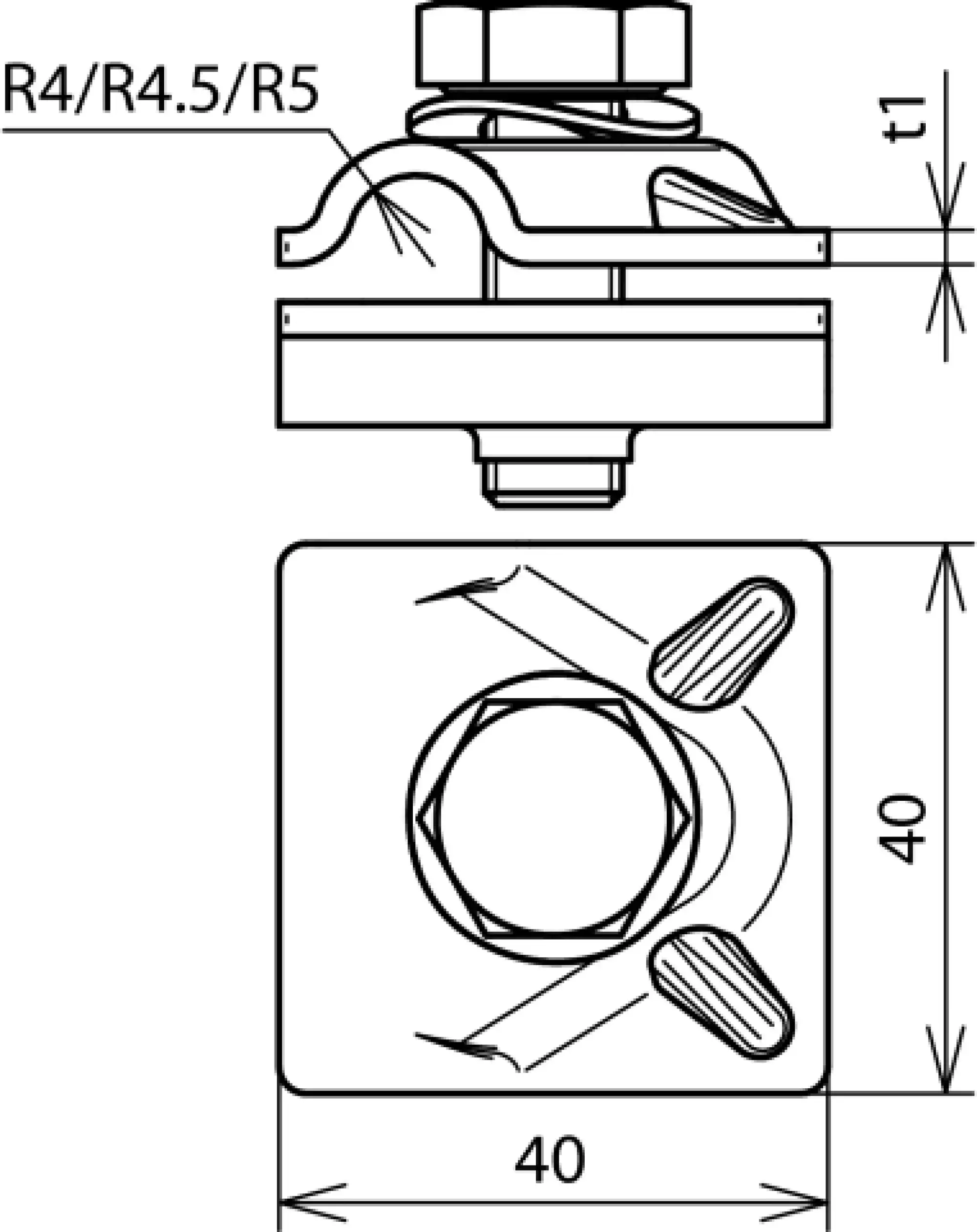 Dehn 391559 MV clamp StSt f. Rd 10mm with hexagong screw and spring washer (img_002) Dehn 391559 MV clamp StSt f. Rd 10mm with hexagong screw and spring washer (img_002)