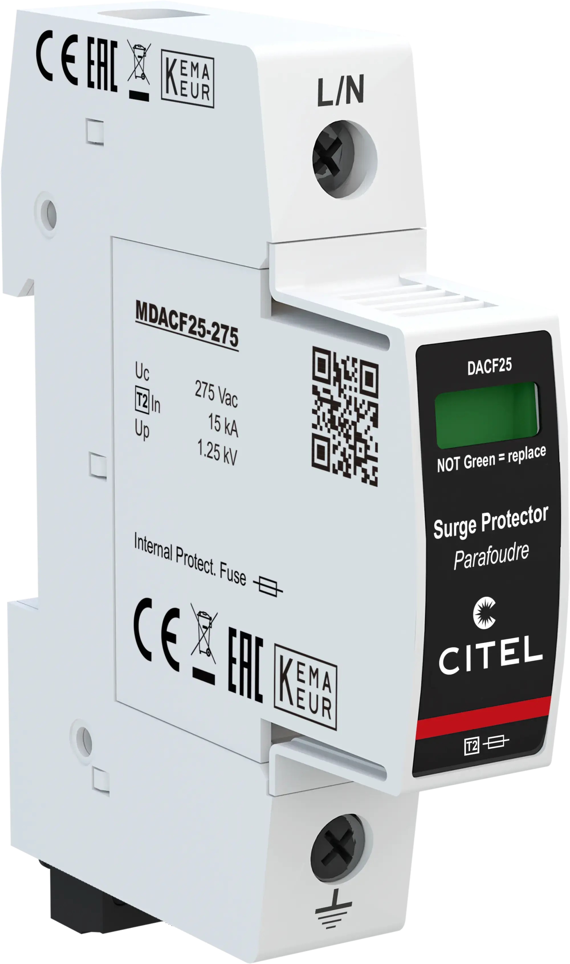 Citel 821410221 Überspannungsschutz 1-polig Typ 2 für 230 V Netze, mit integrierter Sicherung (img_001) Citel 821410221 Überspannungsschutz 1-polig Typ 2 für 230 V Netze, mit integrierter Sicherung (img_001)