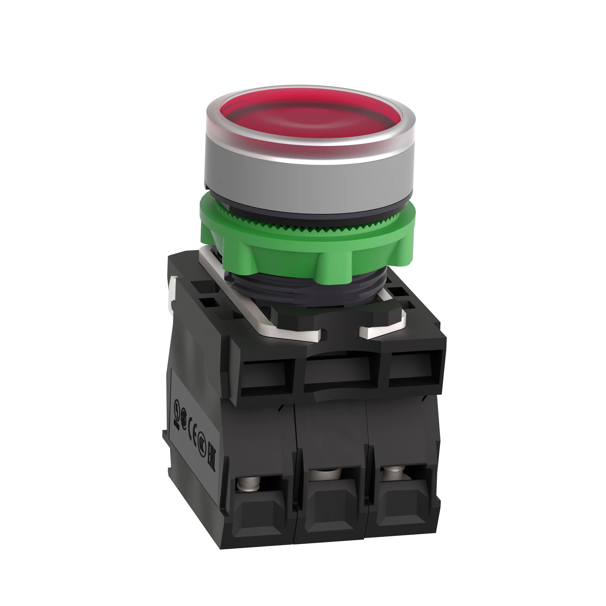 Schneider Electric XB5AW34B5C0 Illuminated Push Button, Harmony XB5, Plastic, light gray, red, 22mm, universal LED, smooth dome, 1NC + 1NO, 24V ACDC (img_006) Schneider Electric XB5AW34B5C0 Illuminated Push Button, Harmony XB5, Plastic, light gray, red, 22mm, universal LED, smooth dome, 1NC + 1NO, 24V ACDC (img_006)