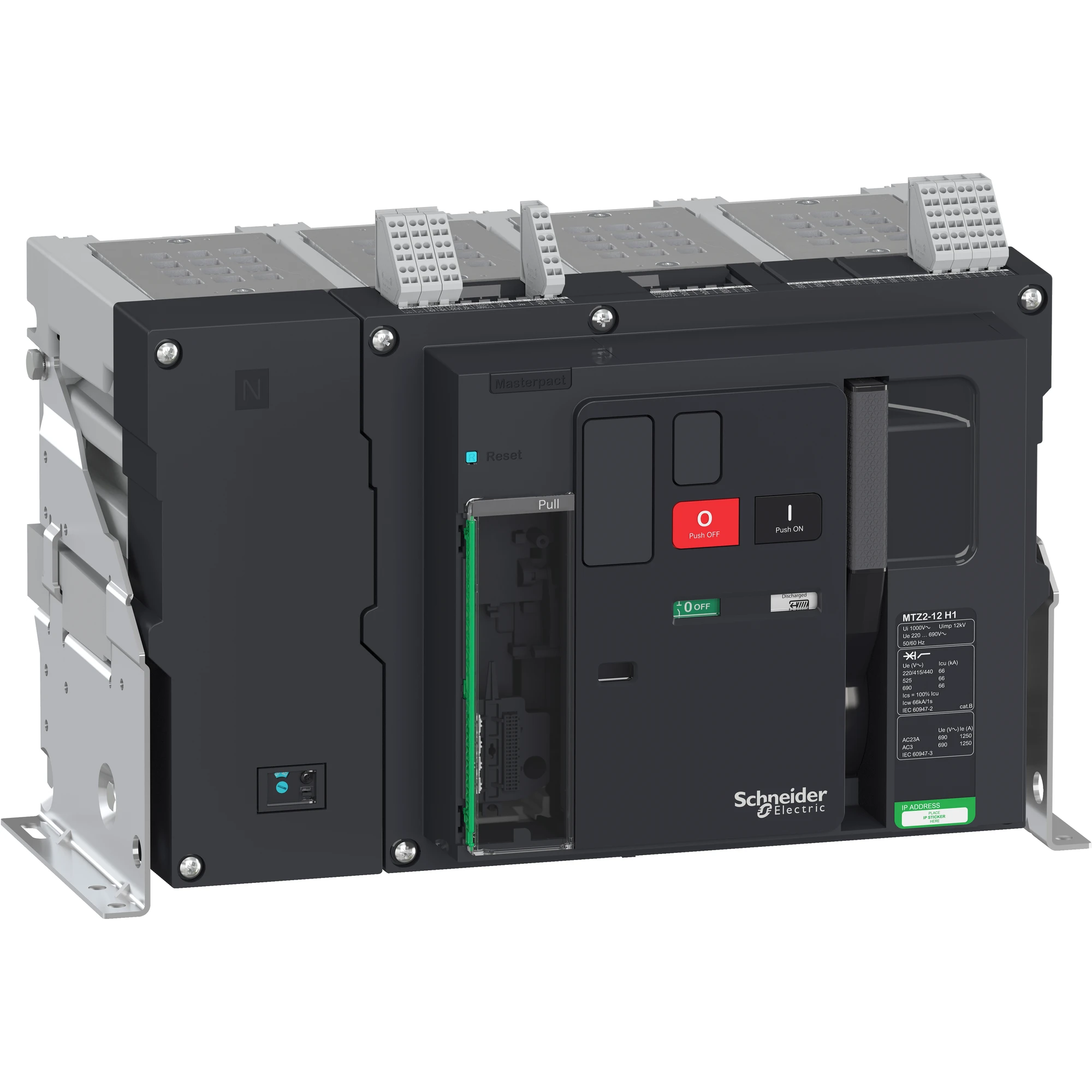 Schneider Electric LV848036 MasterPact MTZ2 1250A H1 Icu=66kA/440V 4P Fixed-mounted Base Frame Circuit Breaker (img_001)