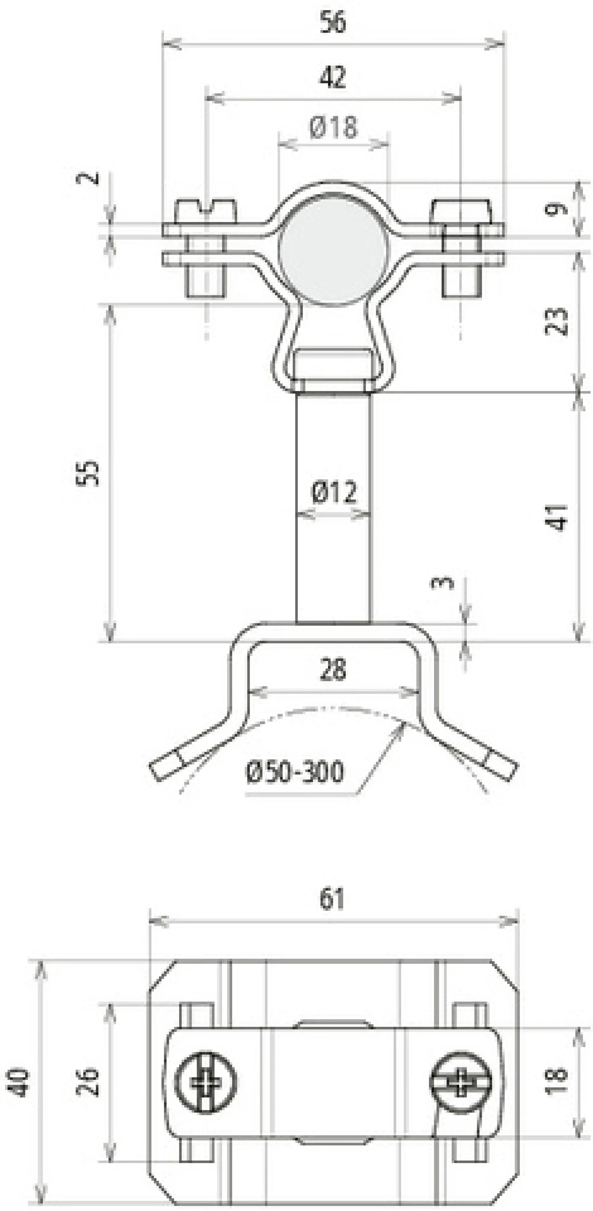 Dehn 275464 HVI-L+ Ex P55 holder f. Conductor D18mm dist. 55mm w. bracket f. tubes 50-300mm (img_004) Dehn 275464 HVI-L+ Ex P55 holder f. Conductor D18mm dist. 55mm w. bracket f. tubes 50-300mm (img_004)
