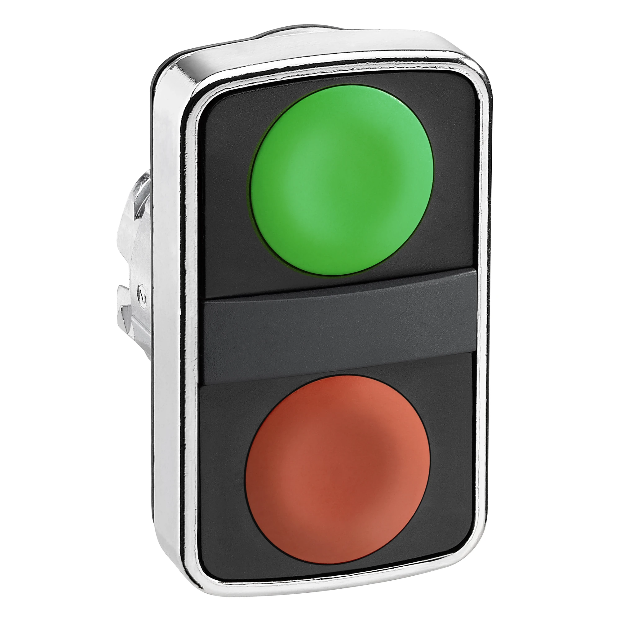 Schneider Electric ZB4BA7340 Double Push Button, Front Element, Harmony XB4, Metal, 22mm, Green, Red, Unlabeled, Momentary (img_001) Schneider Electric ZB4BA7340 Double Push Button, Front Element, Harmony XB4, Metal, 22mm, Green, Red, Unlabeled, Momentary (img_001)