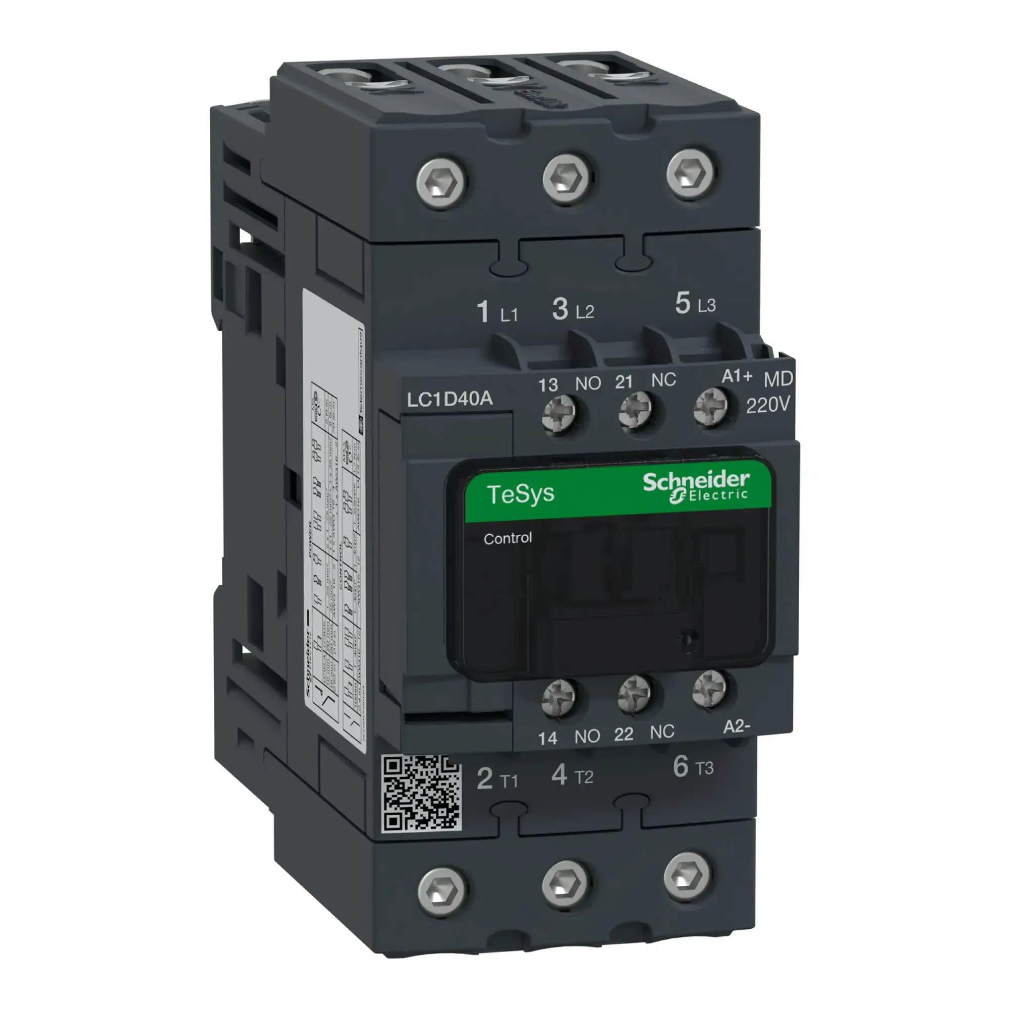 Schneider Electric LC1D40AMD Leistungsschütz LC1D 3p, +1S+1Ö, 18.5 kW, 40 A, 400 V AC3, Spule 220 V DC (img_002)