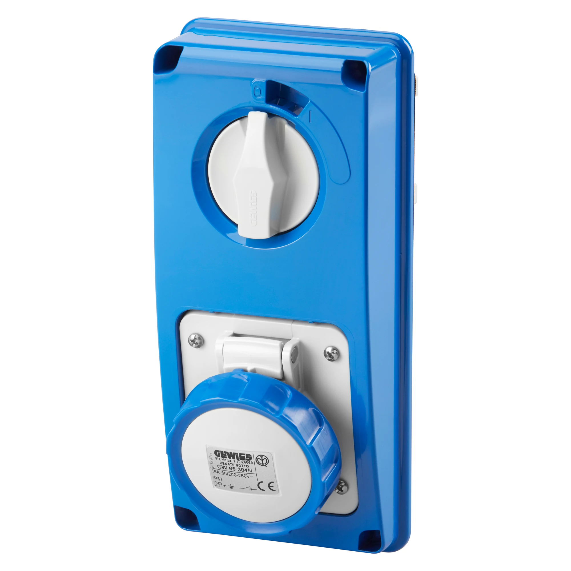 GEWISS GW66304N VERTICAL FIXED INTERLOCKED SOCKET OUTLET - WITHOUT BOTTOM - WITHOUT FUSE-HOLDER BASE - 2P+E 16A 200-250V - 50/60HZ 6H - IP67 (img_001) GEWISS GW66304N VERTICAL FIXED INTERLOCKED SOCKET OUTLET - WITHOUT BOTTOM - WITHOUT FUSE-HOLDER BASE - 2P+E 16A 200-250V - 50/60HZ 6H - IP67 (img_001)