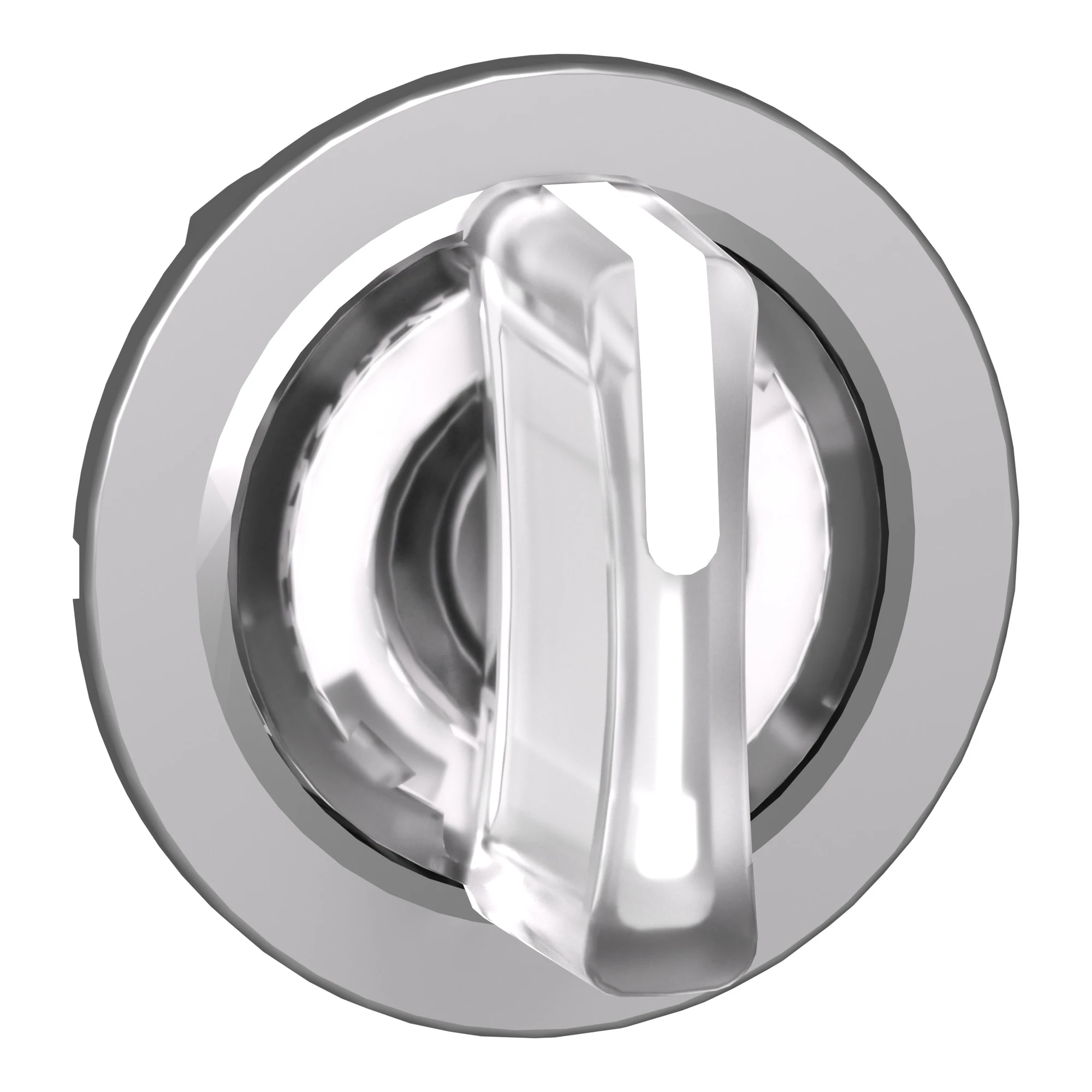 Schneider Electric ZB4FK1313 Illuminated selector switch, front element, Harmony XB4F, metal, 30mm, white, for universal LED, 3 positions, latching (img_001)