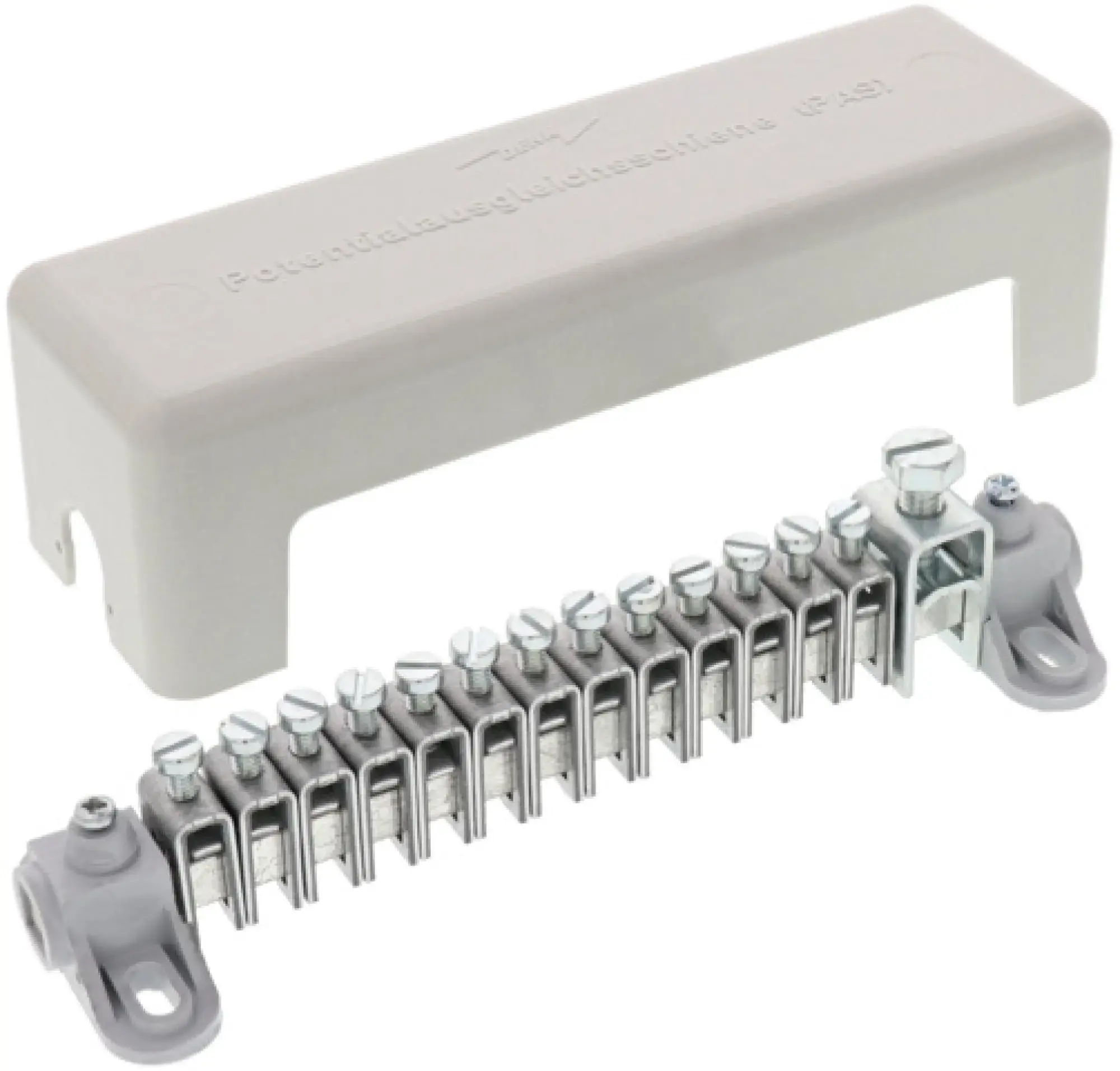 Dehn 563030 Equipotential bonding bar with cover 13x 2.5-25mm² 1x 16-95mm² (img_001) Dehn 563030 Equipotential bonding bar with cover 13x 2.5-25mm² 1x 16-95mm² (img_001)