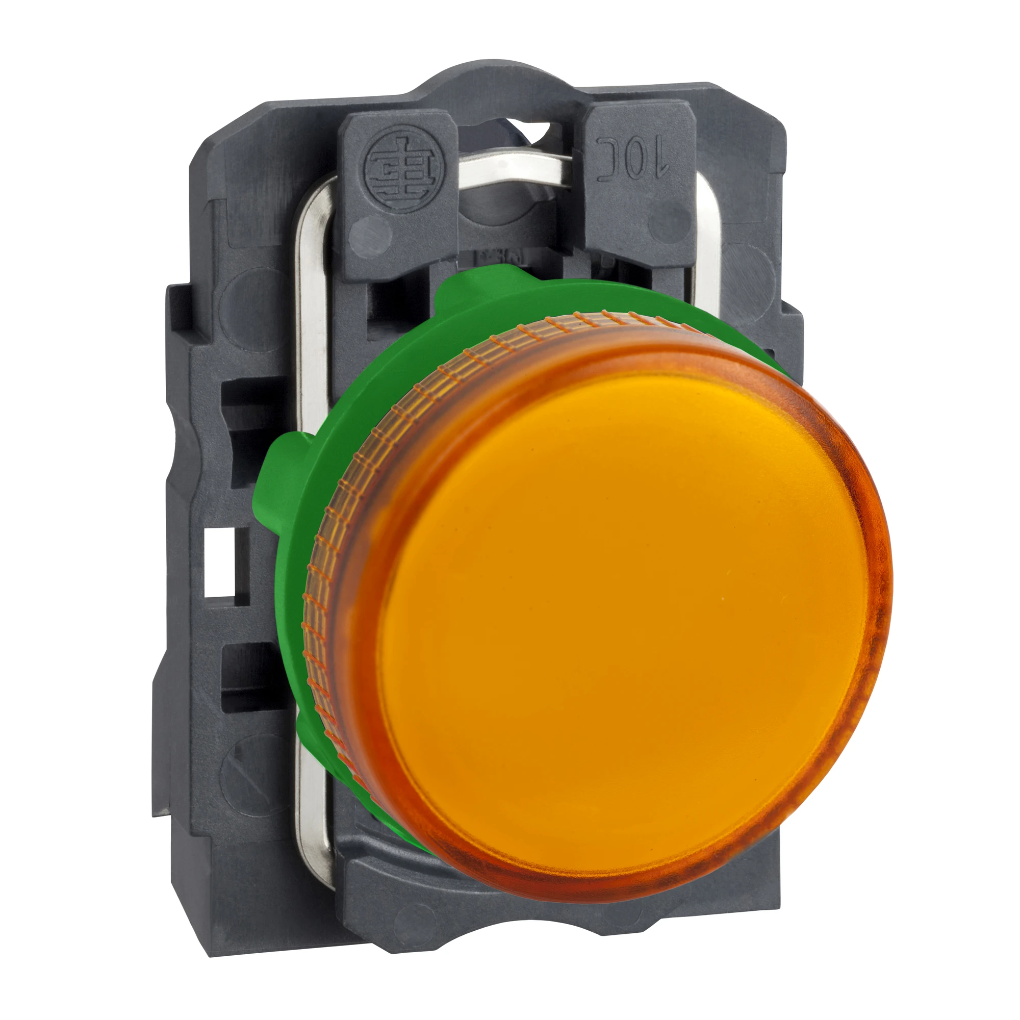 Schneider Electric XB5AV65 Indicator light, Harmony XB5, plastic, yellow, 22mm, BA9s incandescent lamp, smooth dome, 250V AC (img_001)