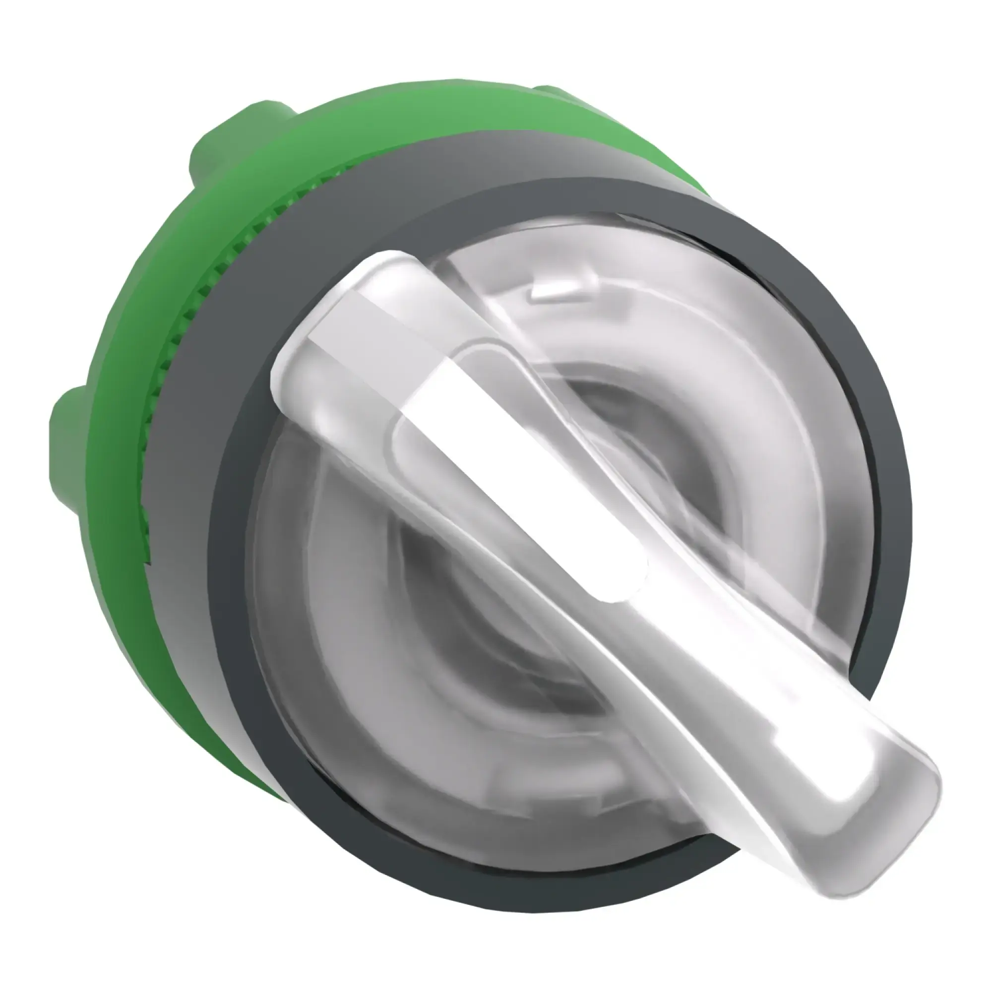 Schneider Electric ZB5AK1413 Illuminated selector switch, front element, Harmony XB5, plastic, 22mm, white, for universal LED, 2 positions, momentary (img_009)