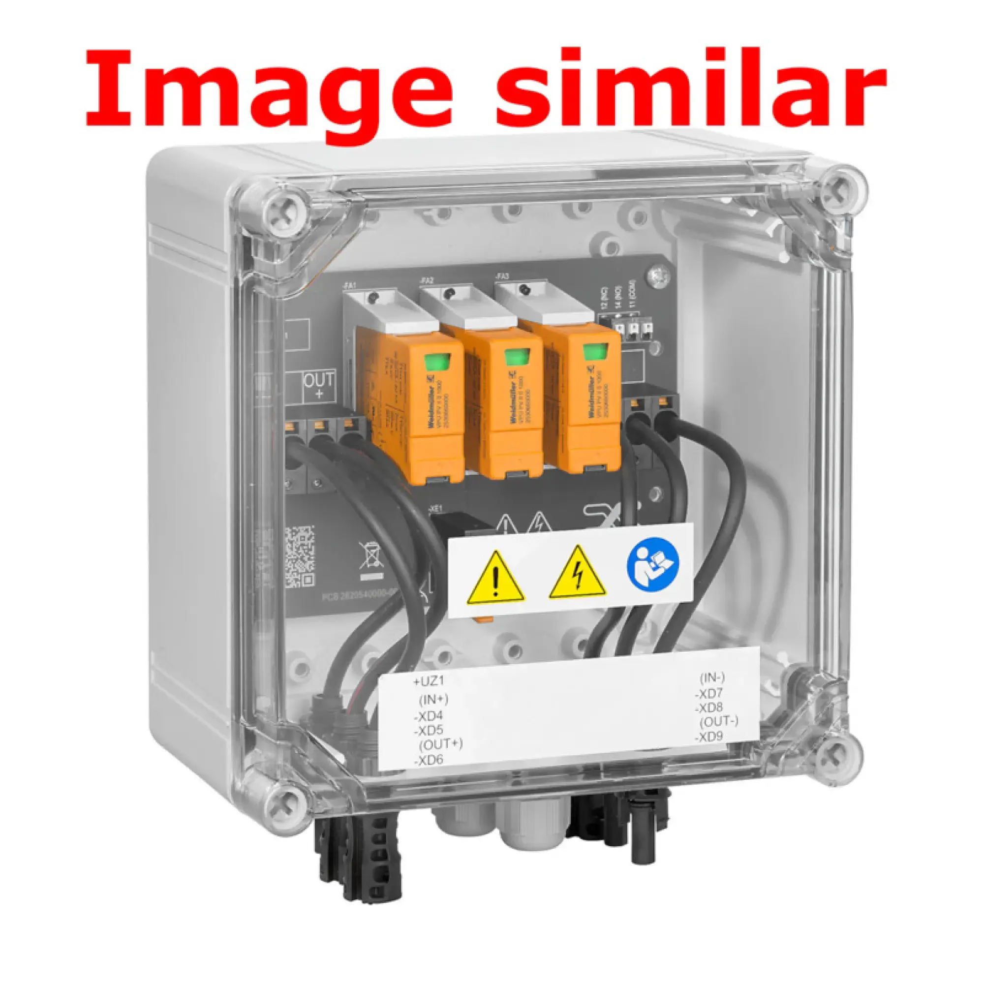 Weidmüller 2914580000 Combiner Box (Photovoltaik), 1100 V, 1 MPP, 1 Input / 1 Output per MPP, Surge protection I / II, MC4-Evo 2 (img_001) Weidmüller 2914580000 Combiner Box (Photovoltaik), 1100 V, 1 MPP, 1 Input / 1 Output per MPP, Surge protection I / II, MC4-Evo 2 (img_001)