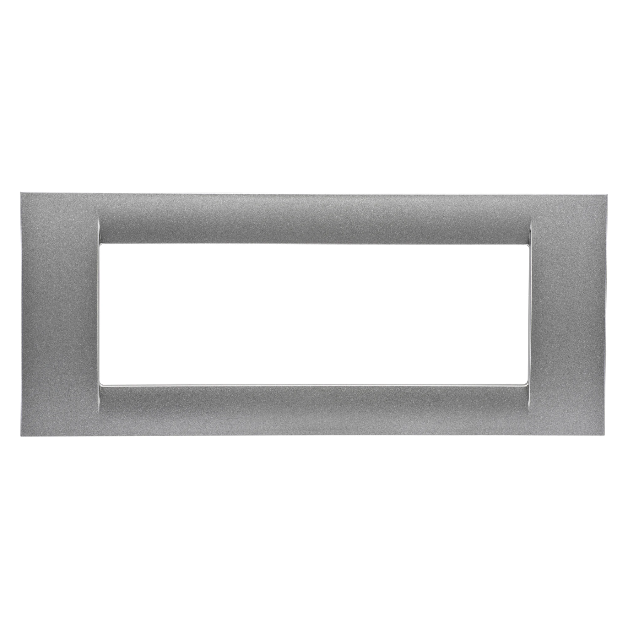 GEWISS GW22286 VIRNA PLATE - IN TECHNOPOLYMER GLOSS FINISHING - 6 GANG - METALLIC TITANIUM - SYSTEM (img_001) GEWISS GW22286 VIRNA PLATE - IN TECHNOPOLYMER GLOSS FINISHING - 6 GANG - METALLIC TITANIUM - SYSTEM (img_001)