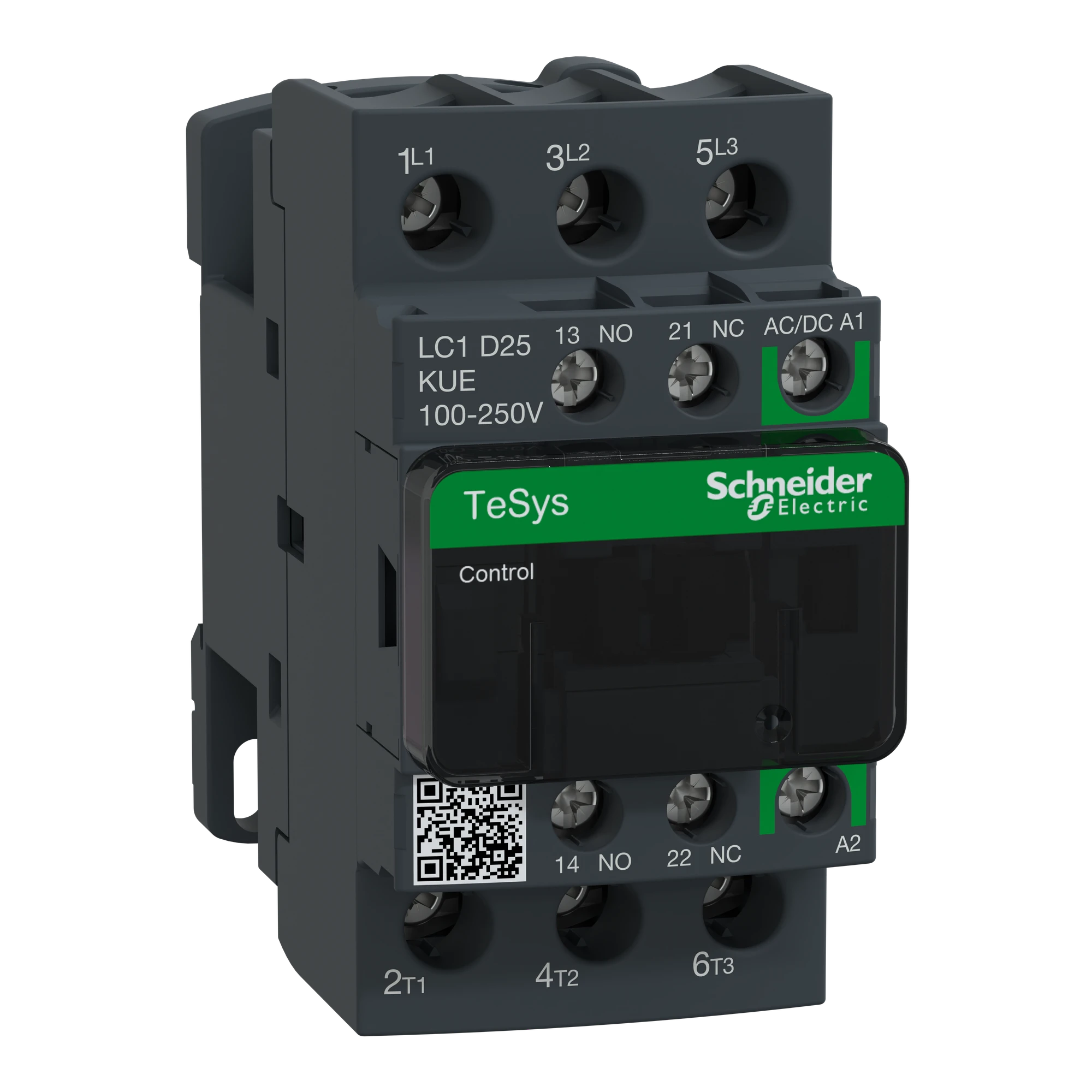 Schneider Electric LC1D25KUE Power contactor LC1D 3p, +1NO+1NC, 11 kW, 25 A, 400 V AC3, coil 100-250 V AC/DC (img_001) Schneider Electric LC1D25KUE Power contactor LC1D 3p, +1NO+1NC, 11 kW, 25 A, 400 V AC3, coil 100-250 V AC/DC (img_001)