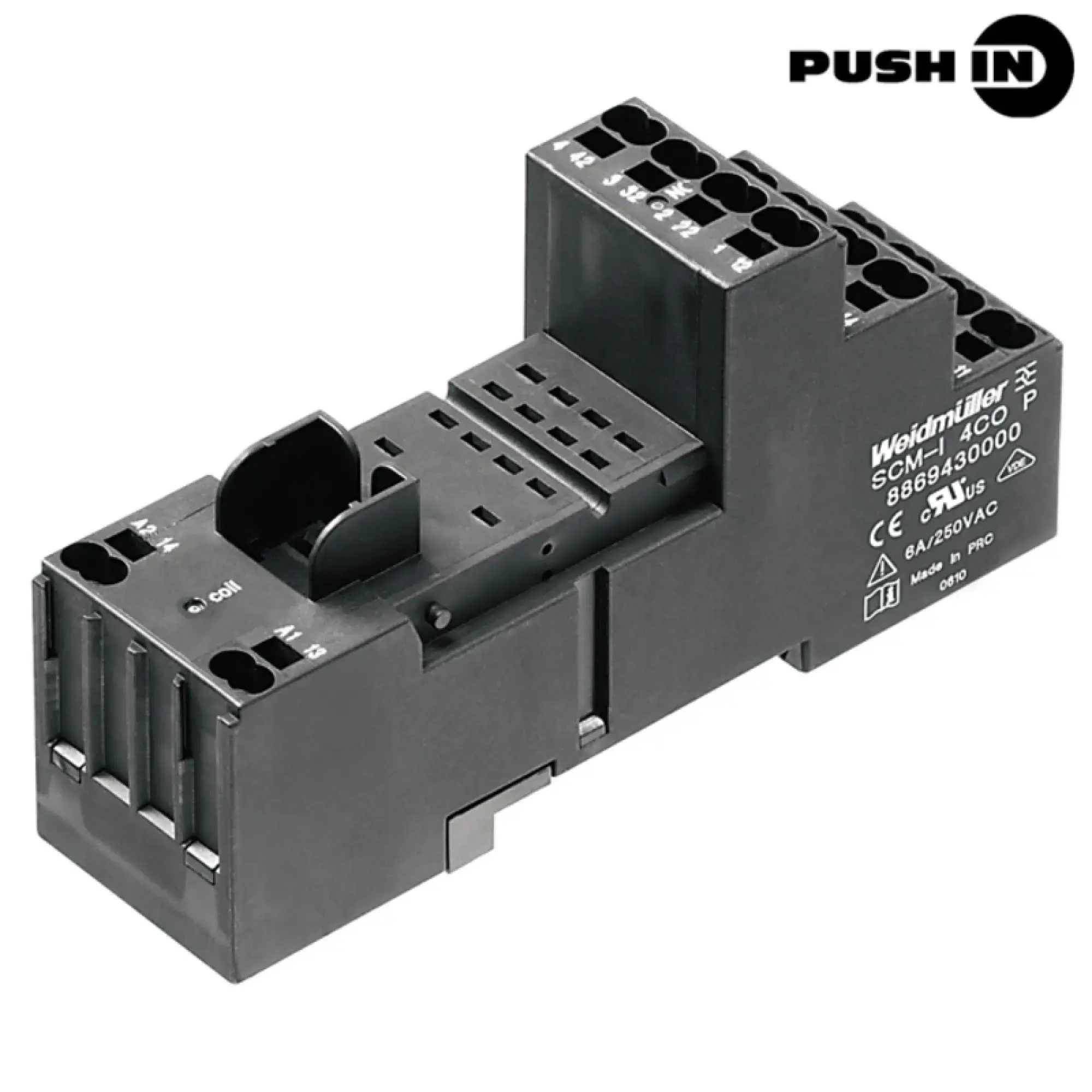 Weidmüller 8869430000 Relay socket, IP20, 4 CO contact , 6 A, PUSH IN (img_001)