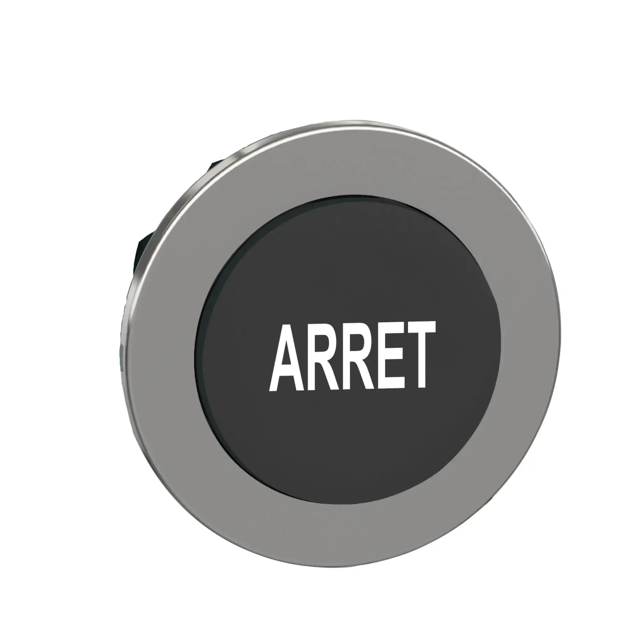 Schneider Electric ZB4FL233 Pushbutton, Front Element, Harmony XB4F, Metal, 30mm, Black, Projecting, Marked ARRET, Momentary (img_009)