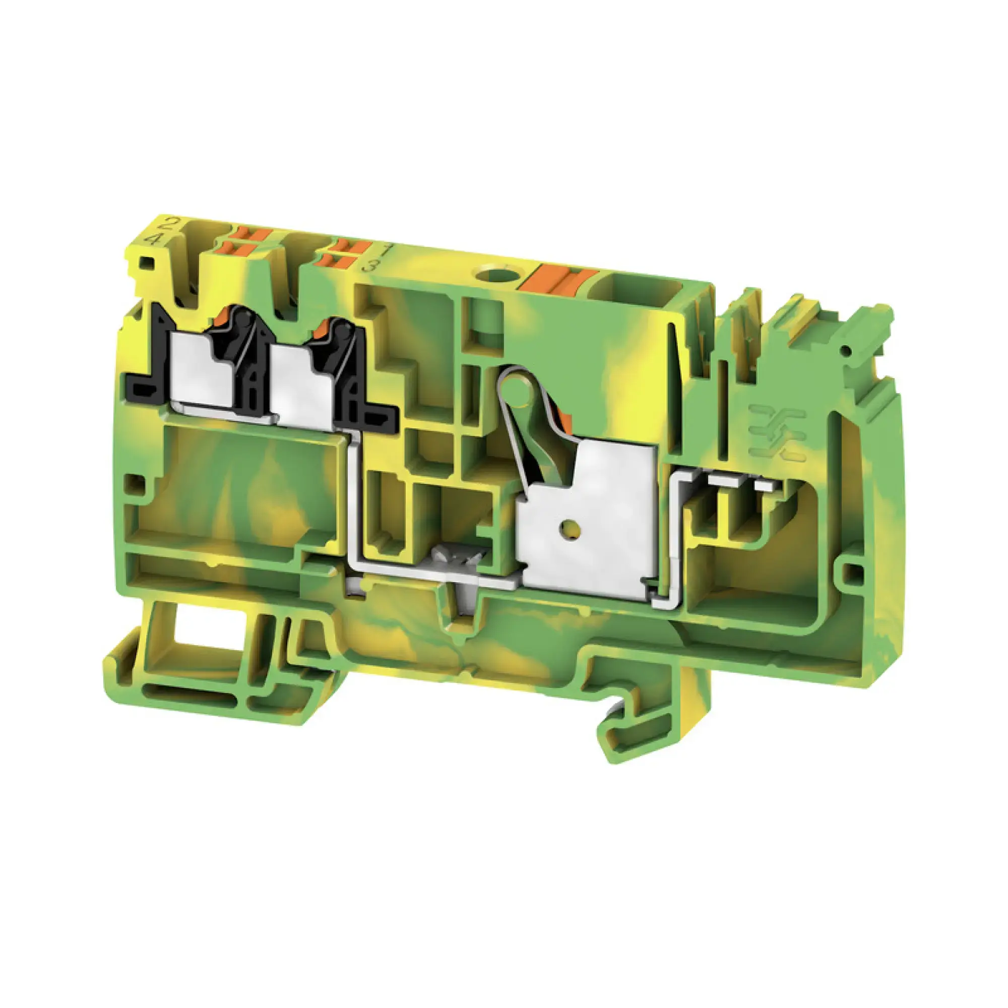 Weidmüller 2464710000 Supply terminal, PUSH IN, Green/yellow, 10 mm², 57 A, 800 V, Number of connections: 1, Number of levels: 1, TS 35, V-0, Wemid (img_001) Weidmüller 2464710000 Supply terminal, PUSH IN, Green/yellow, 10 mm², 57 A, 800 V, Number of connections: 1, Number of levels: 1, TS 35, V-0, Wemid (img_001)
